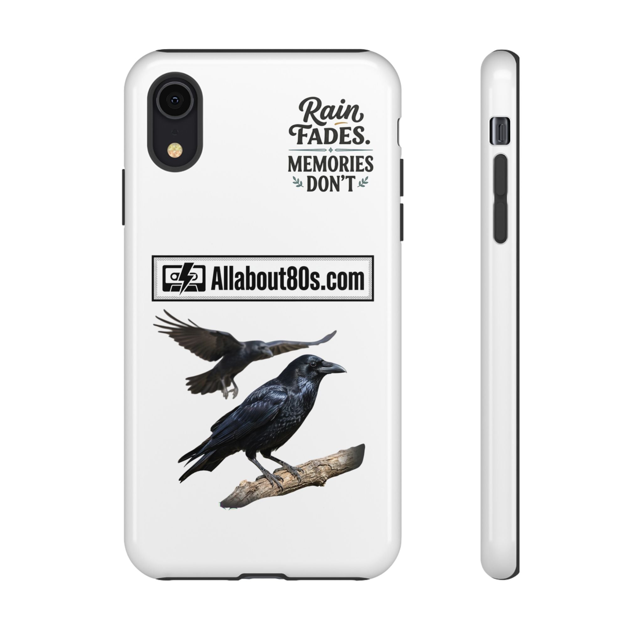 Raven Flight Phone Case — Protective iPhone Case with Black Crow Design