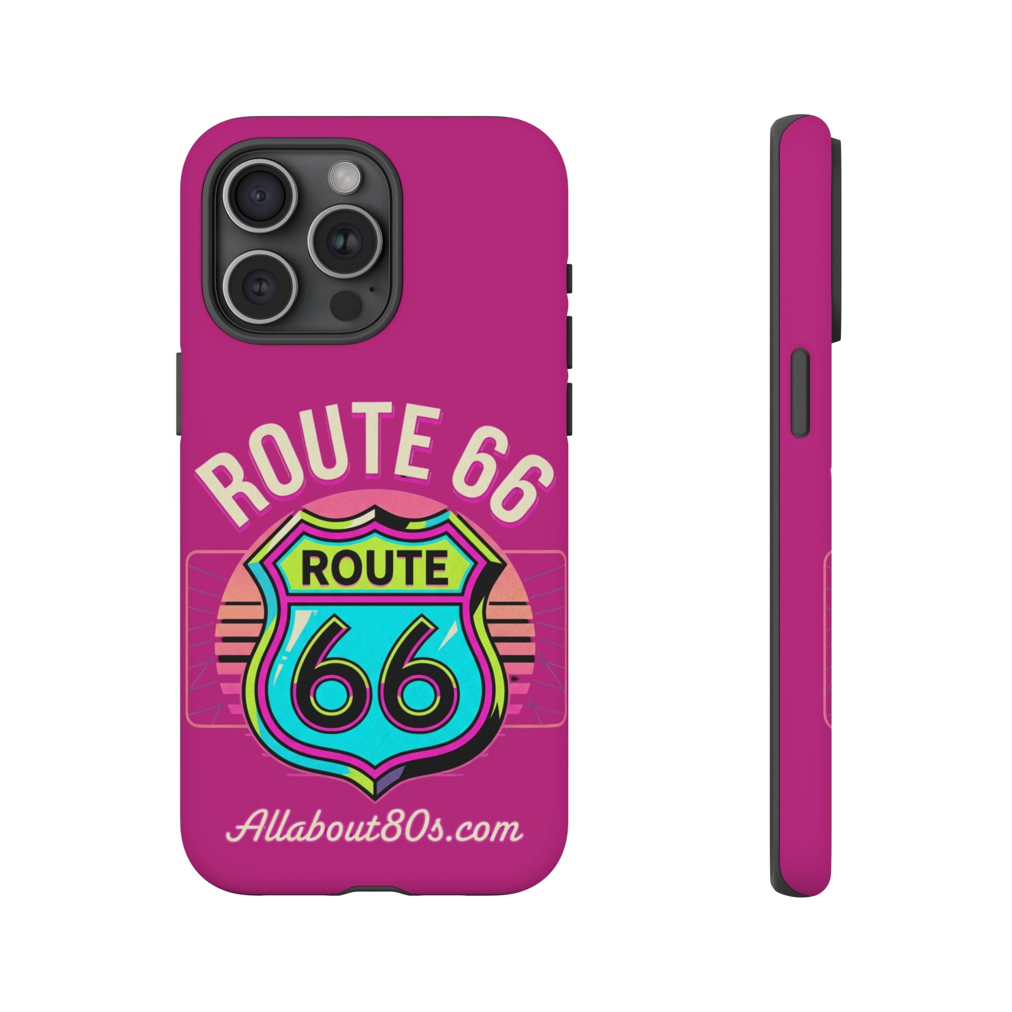 Route 66 Phone Case — Retro Neon Road Trip iPhone Cover