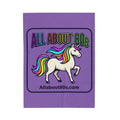 All About 80s Rainbow Unicorn Velveteen Plush Blanket – Retro 80s Cozy Throw