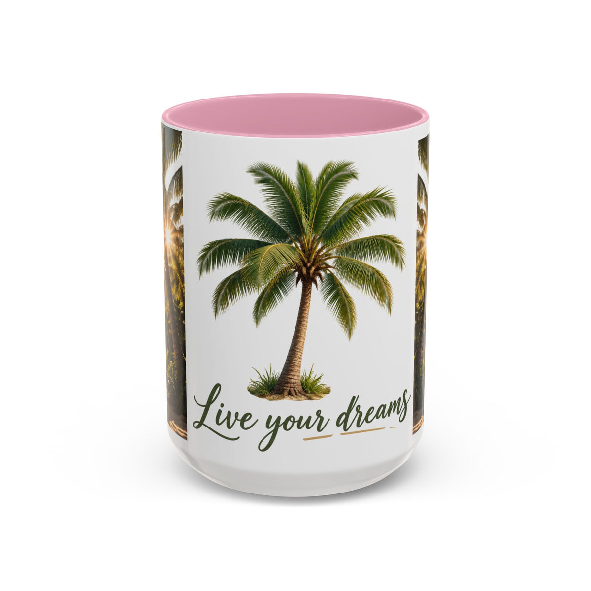 Live Your Dreams Palm Tree Mug
