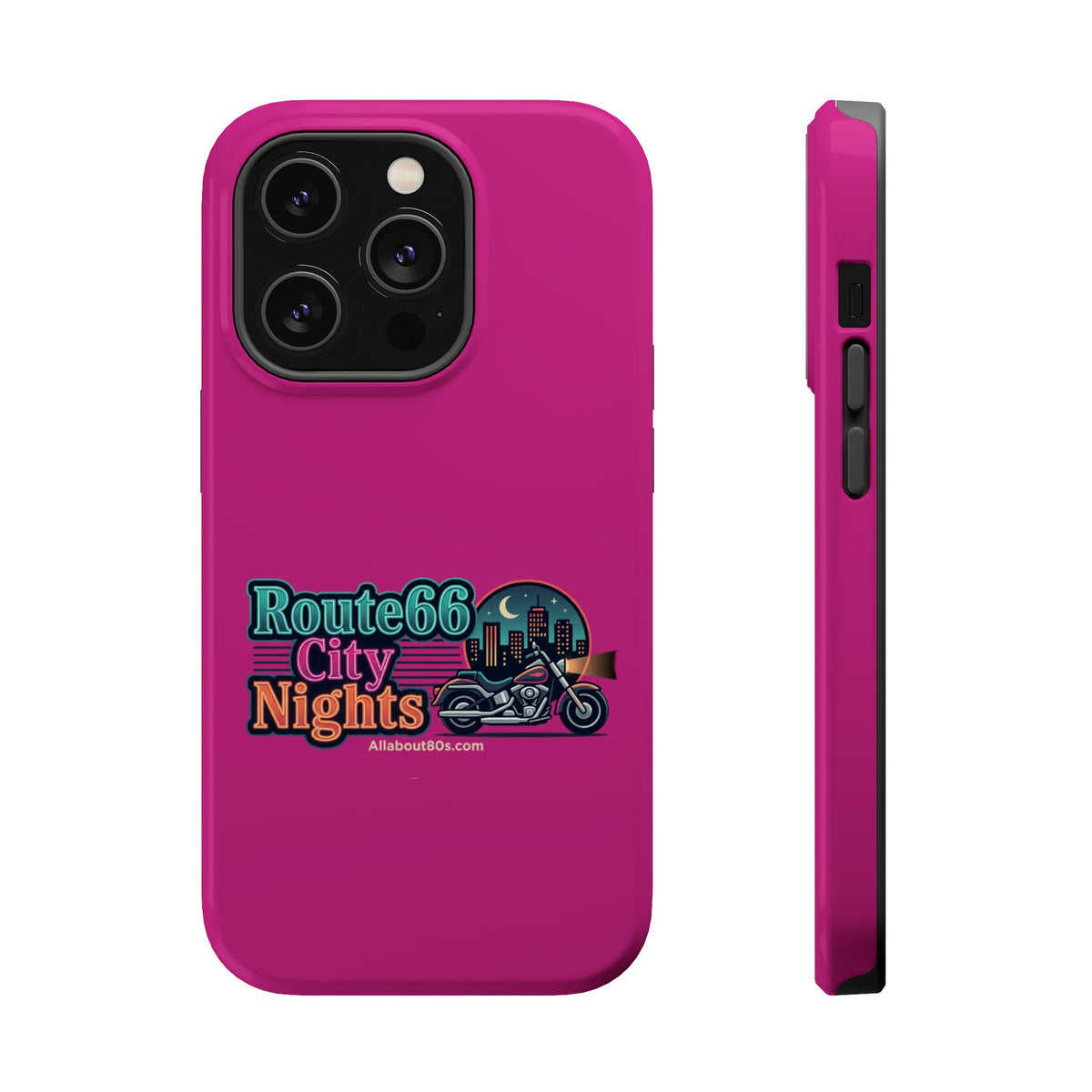 Phone Case — 'Route 66 City Nights' Magnetic Impact-Resistant Case