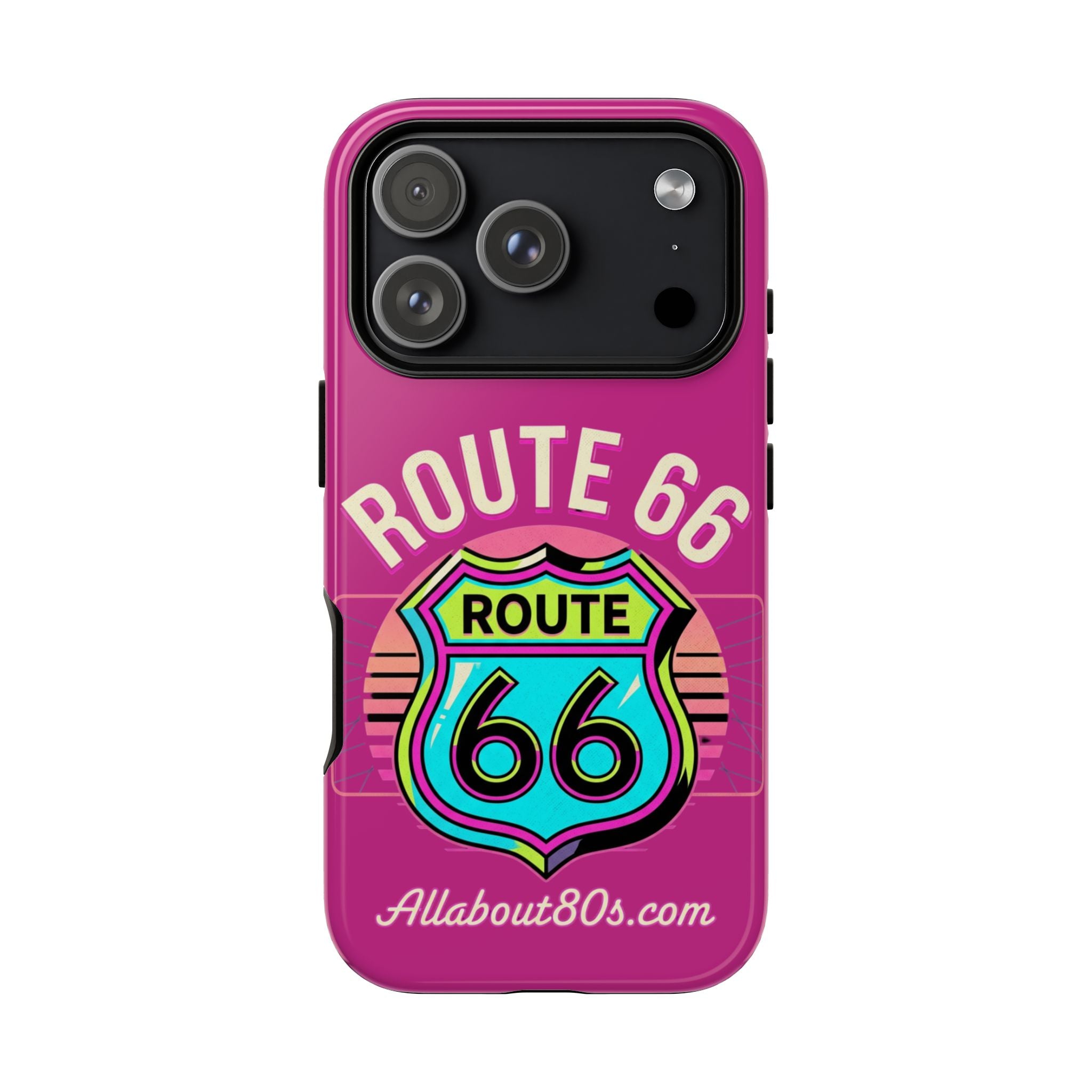Route 66 Phone Case — Retro Neon Road Trip iPhone Cover