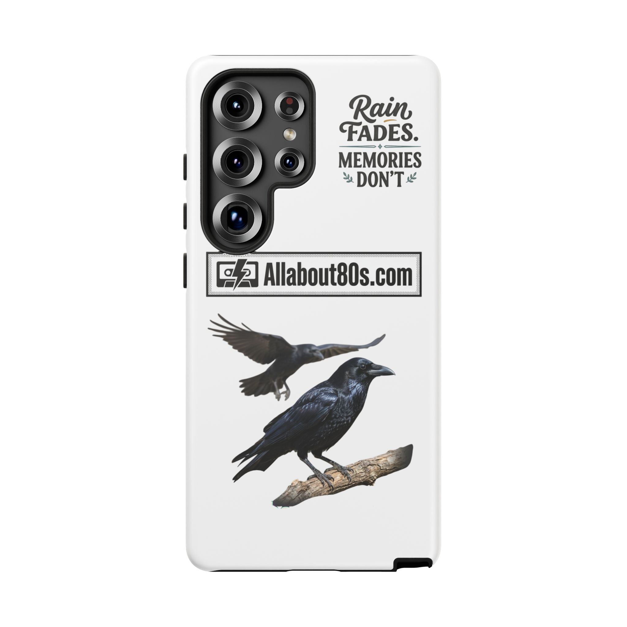 Raven Flight Phone Case — Protective iPhone Case with Black Crow Design