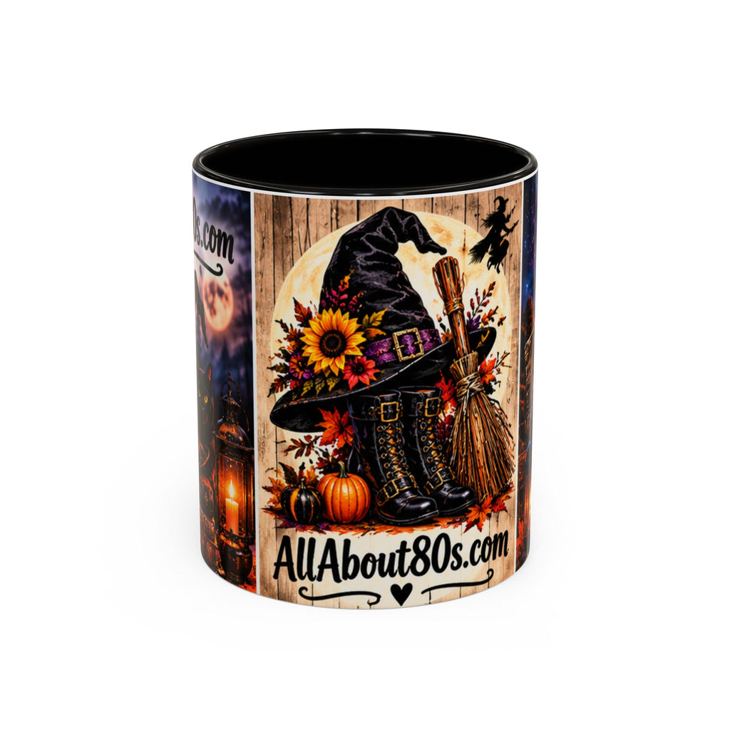 Halloween Witch Scene Coffee Mug — AllAbout80s.com Pumpkin & Moon 11oz/15oz