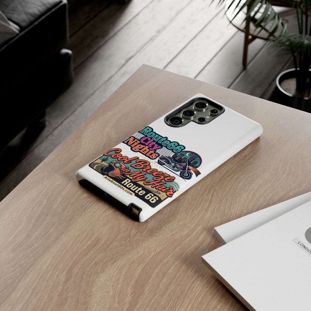 Phone Case — Route 66 City Nights Motorcycle Design