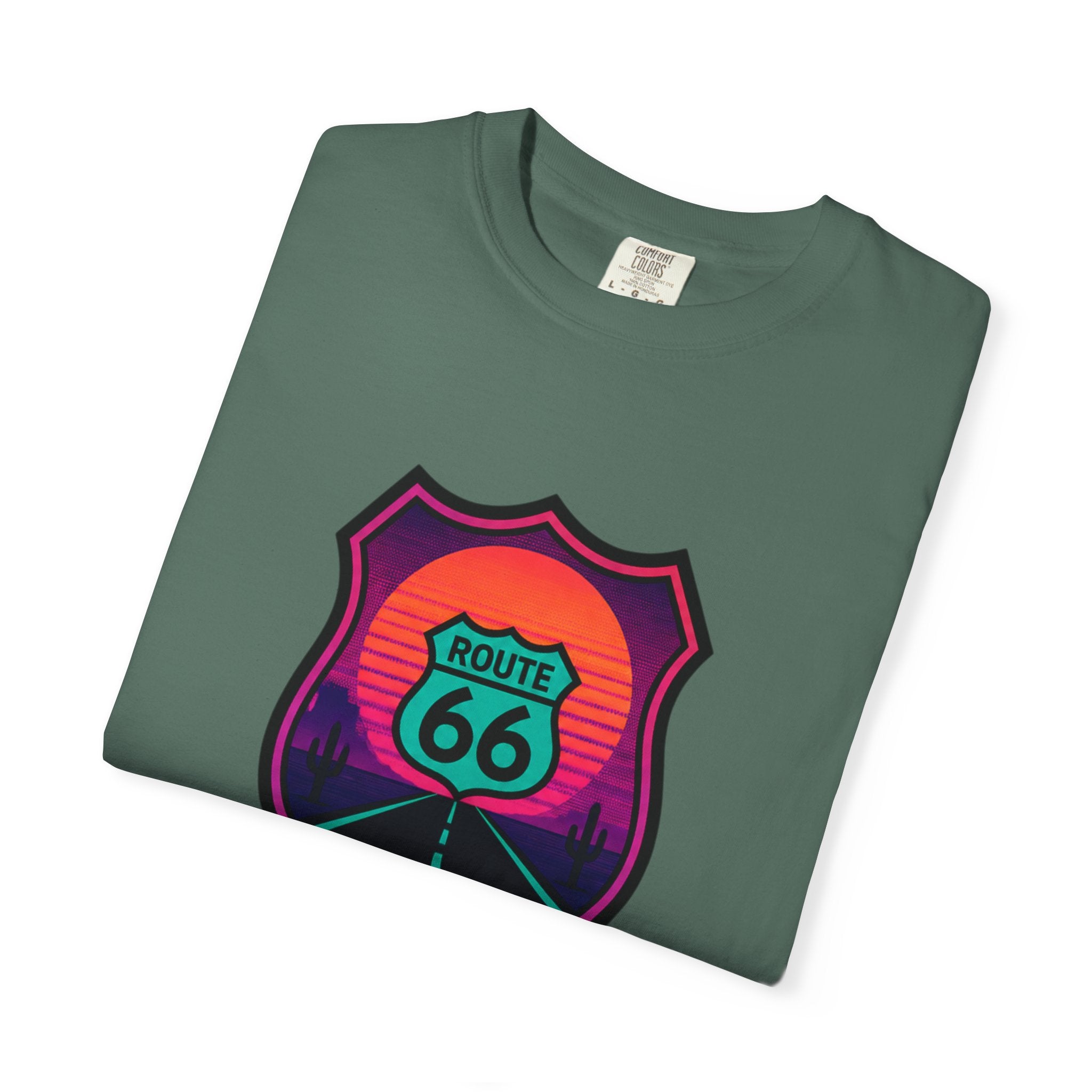 Route 66 Sunset T‑Shirt — Retro Roadtrip Graphic Tee