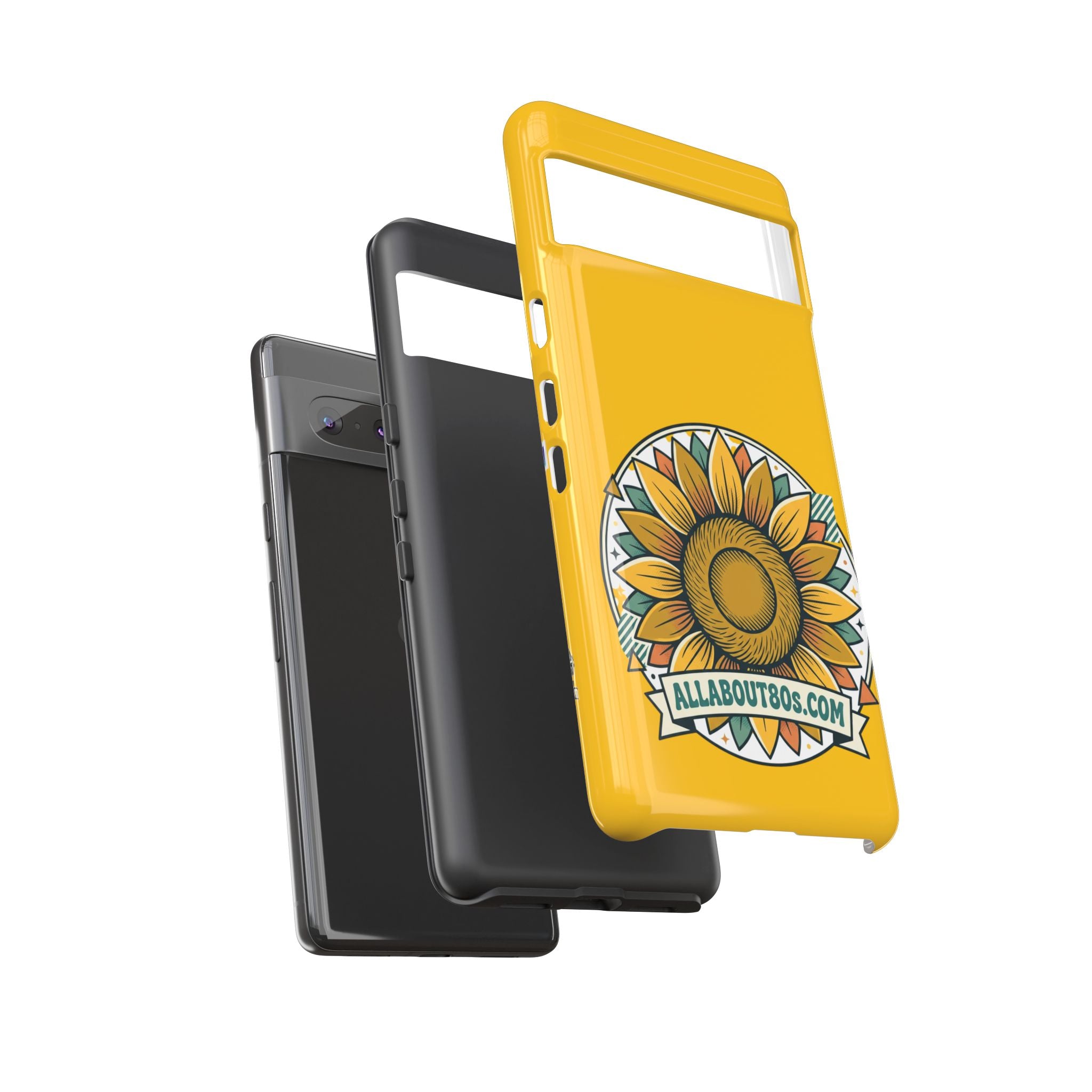 Sunflower Logo Phone Case — AllAbout80s.com Yellow Protective Cover