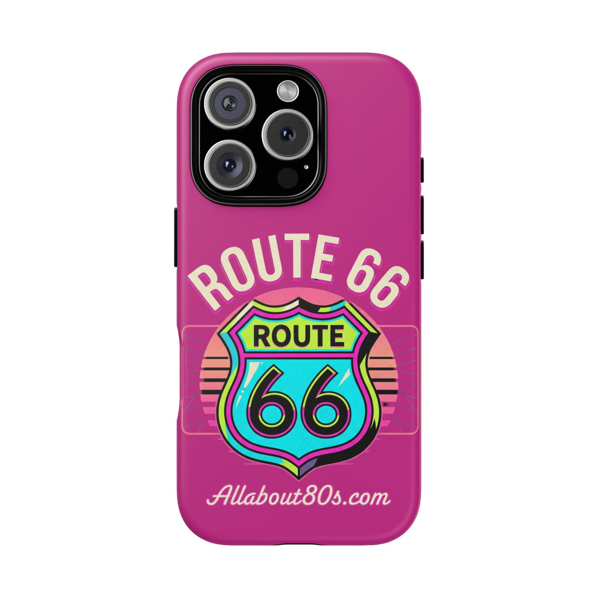 Route 66 Phone Case — Retro Neon Road Trip iPhone Cover