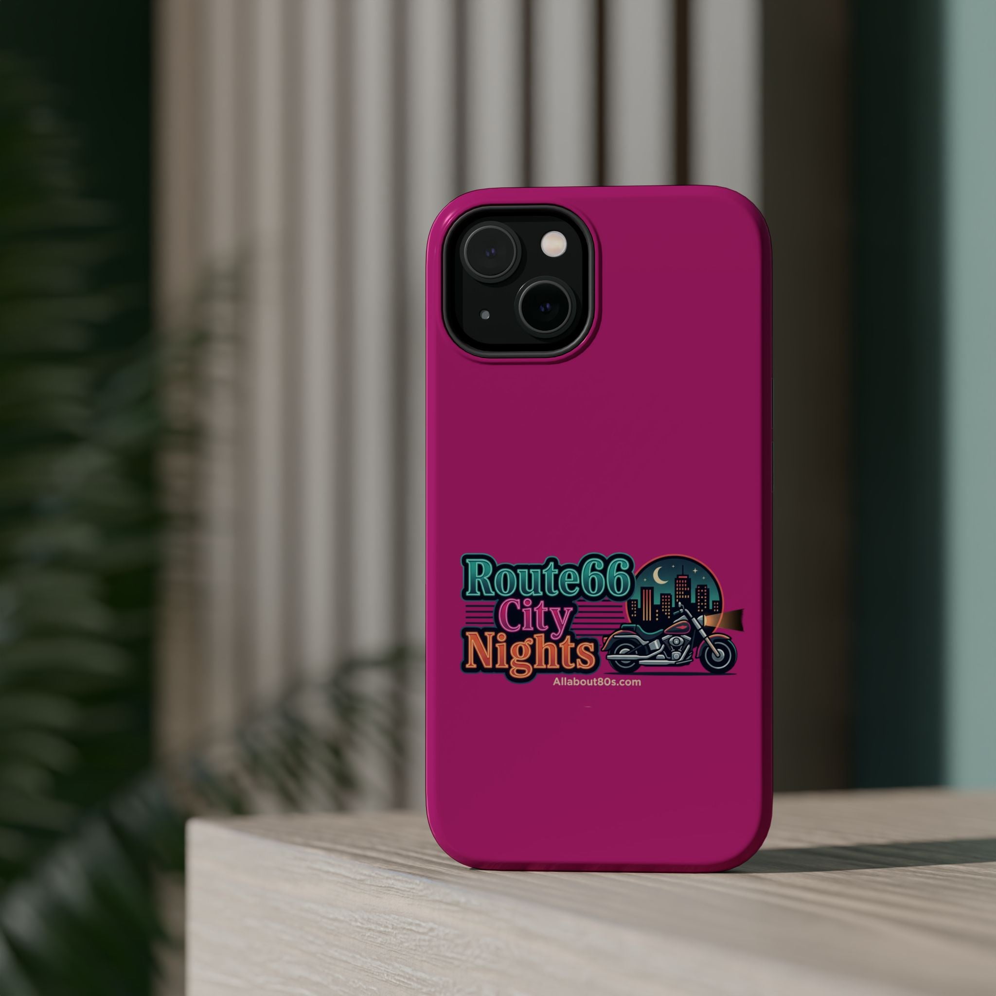 Phone Case — 'Route 66 City Nights' Magnetic Impact-Resistant Case