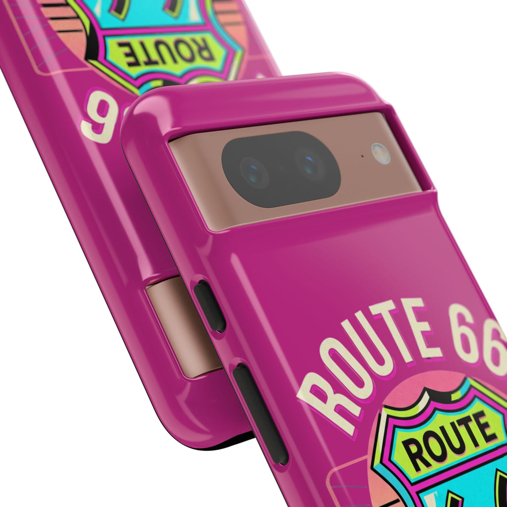 Route 66 Phone Case — Retro Neon Road Trip iPhone Cover