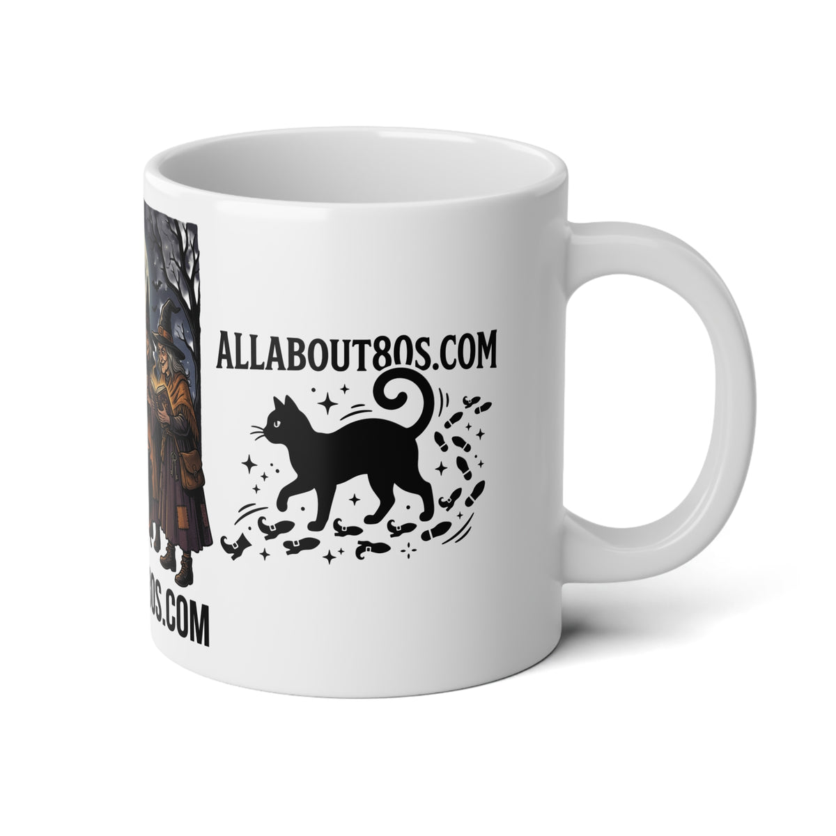 Witches Night 20oz Jumbo Mug — Halloween Cauldron Coffee Cup with Full Moon