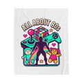 All About 80s Velveteen Plush Blanket — Retro Gaming & Nostalgia Throw