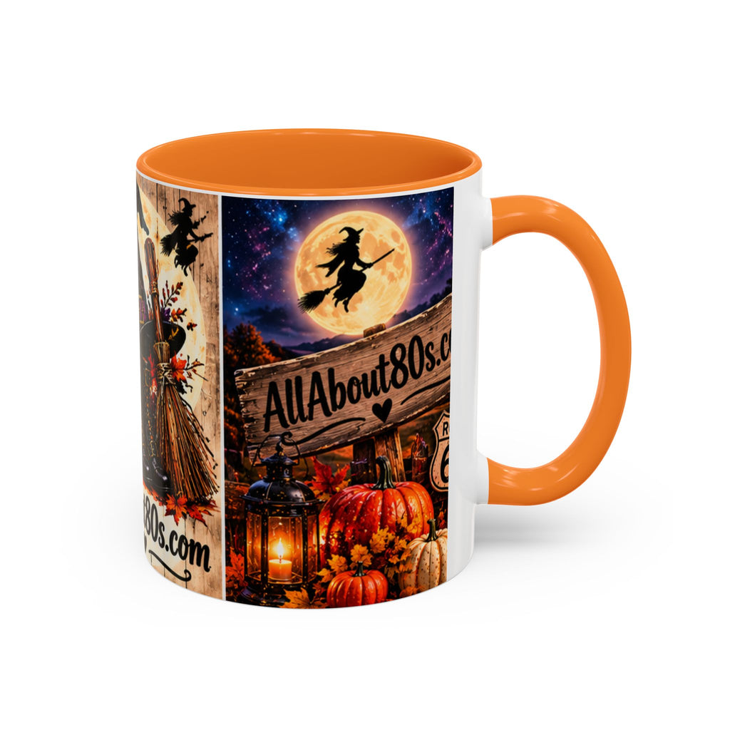 Halloween Witch Scene Coffee Mug — AllAbout80s.com Pumpkin & Moon 11oz/15oz