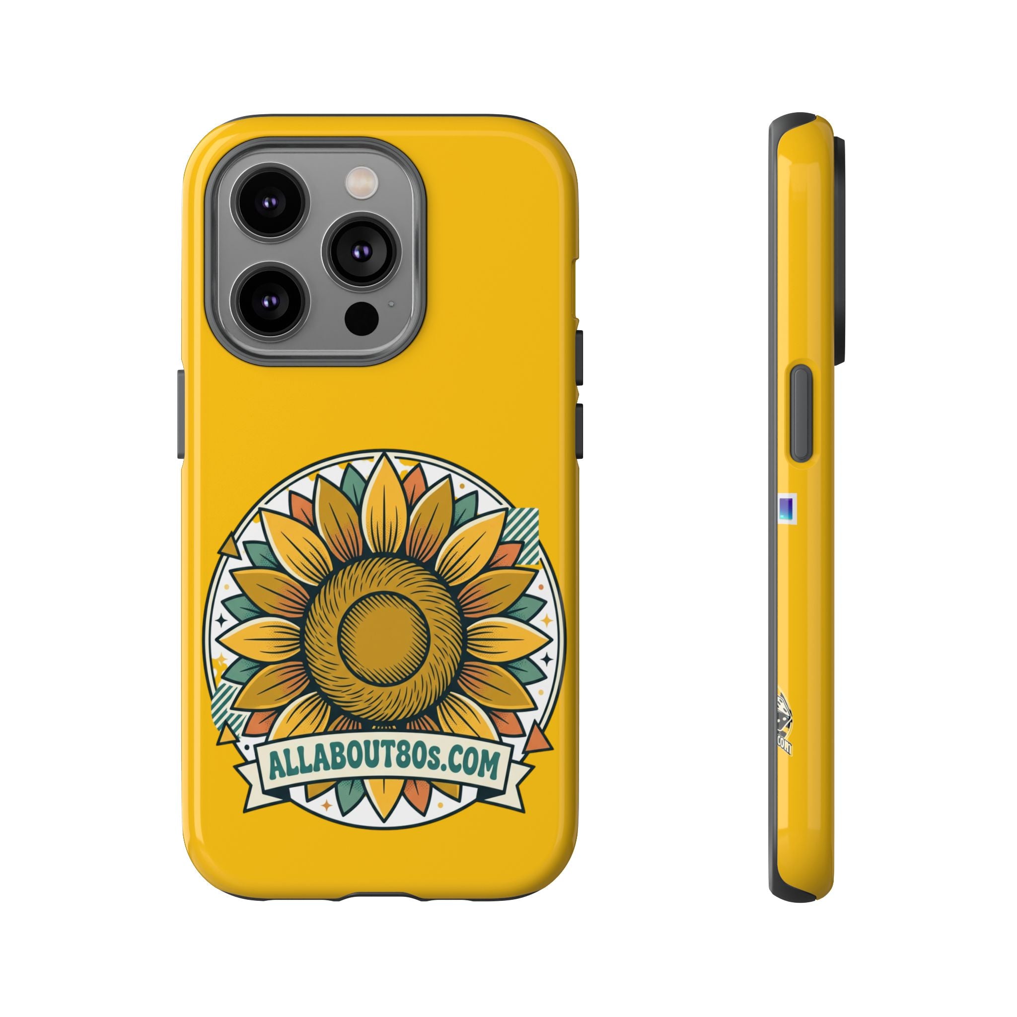 Sunflower Logo Phone Case — AllAbout80s.com Yellow Protective Cover
