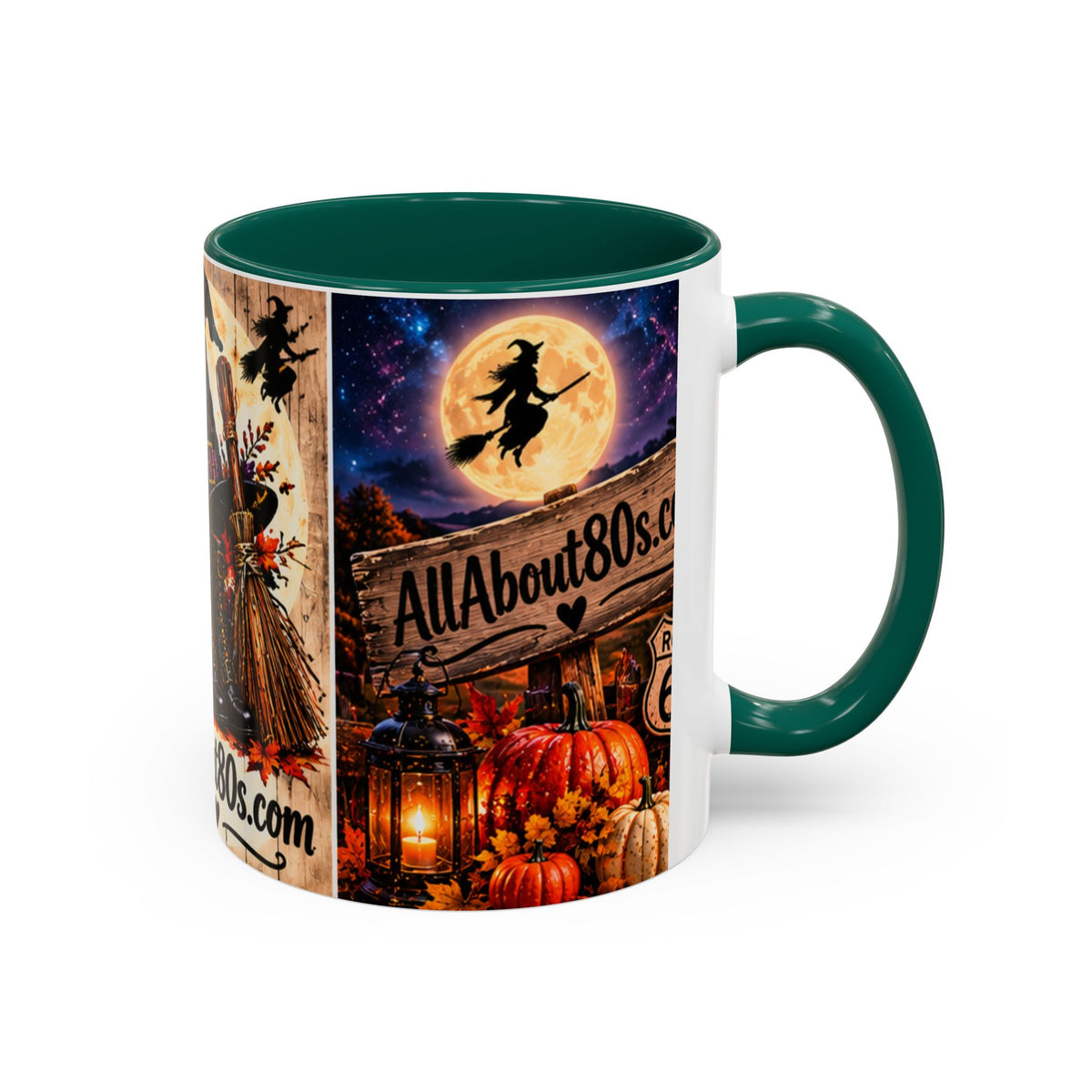 Halloween Witch Scene Coffee Mug — AllAbout80s.com Pumpkin & Moon 11oz/15oz