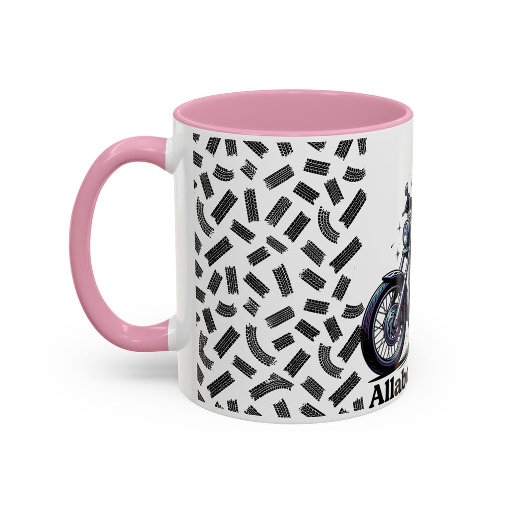 Witch Biker Coffee Mug (11oz/15oz) — Gothic Motorcycle Witch Illustration