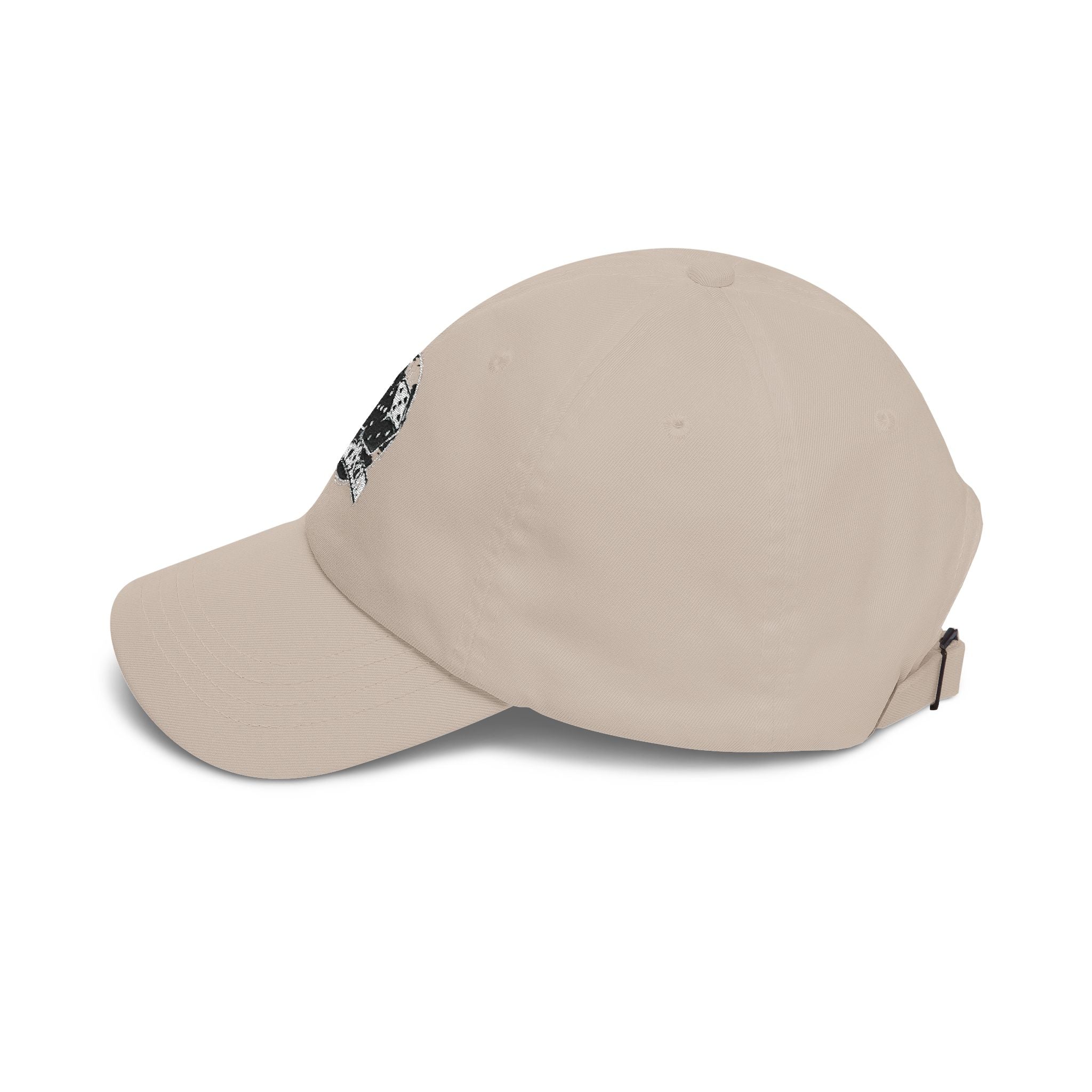 Dad Cap with Vintage Dice Skull Embroidery - Retro Gamer Trucker Hat