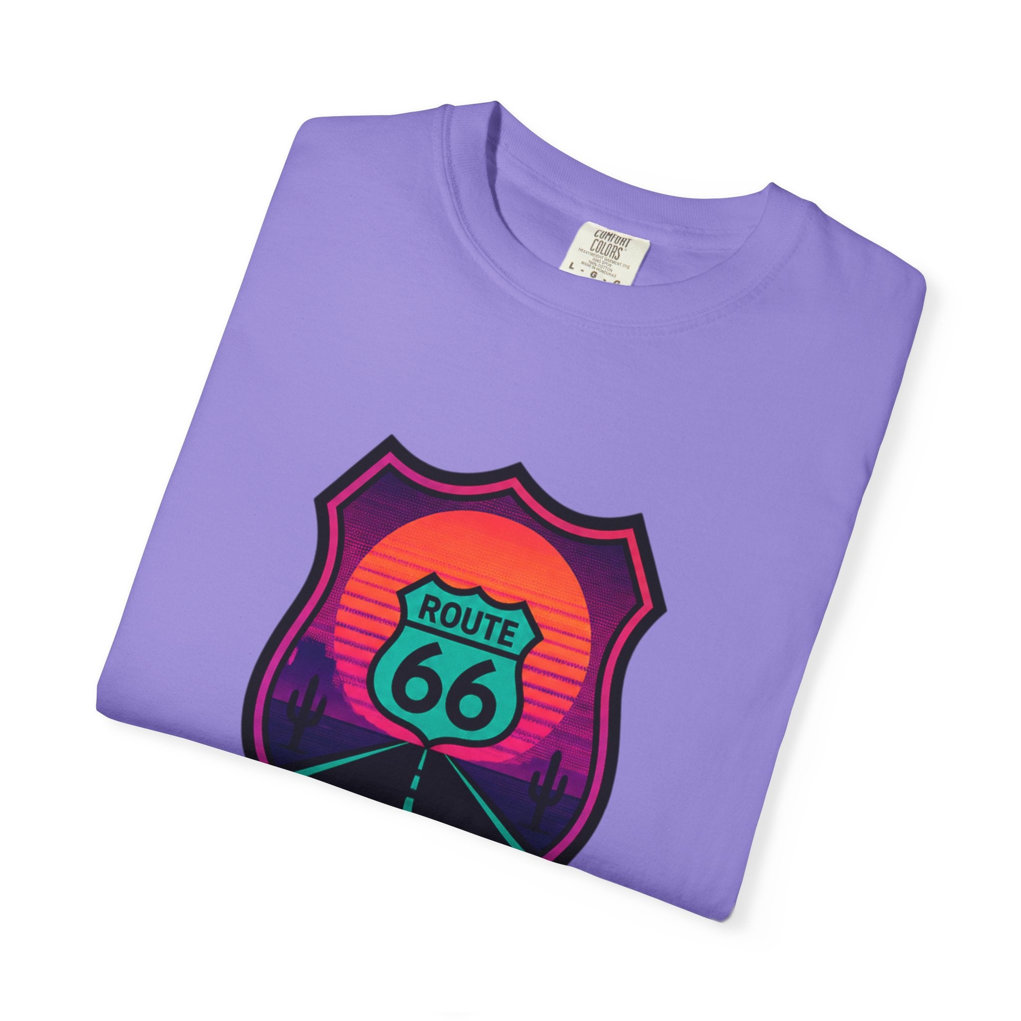 Route 66 Sunset T‑Shirt — Retro Roadtrip Graphic Tee
