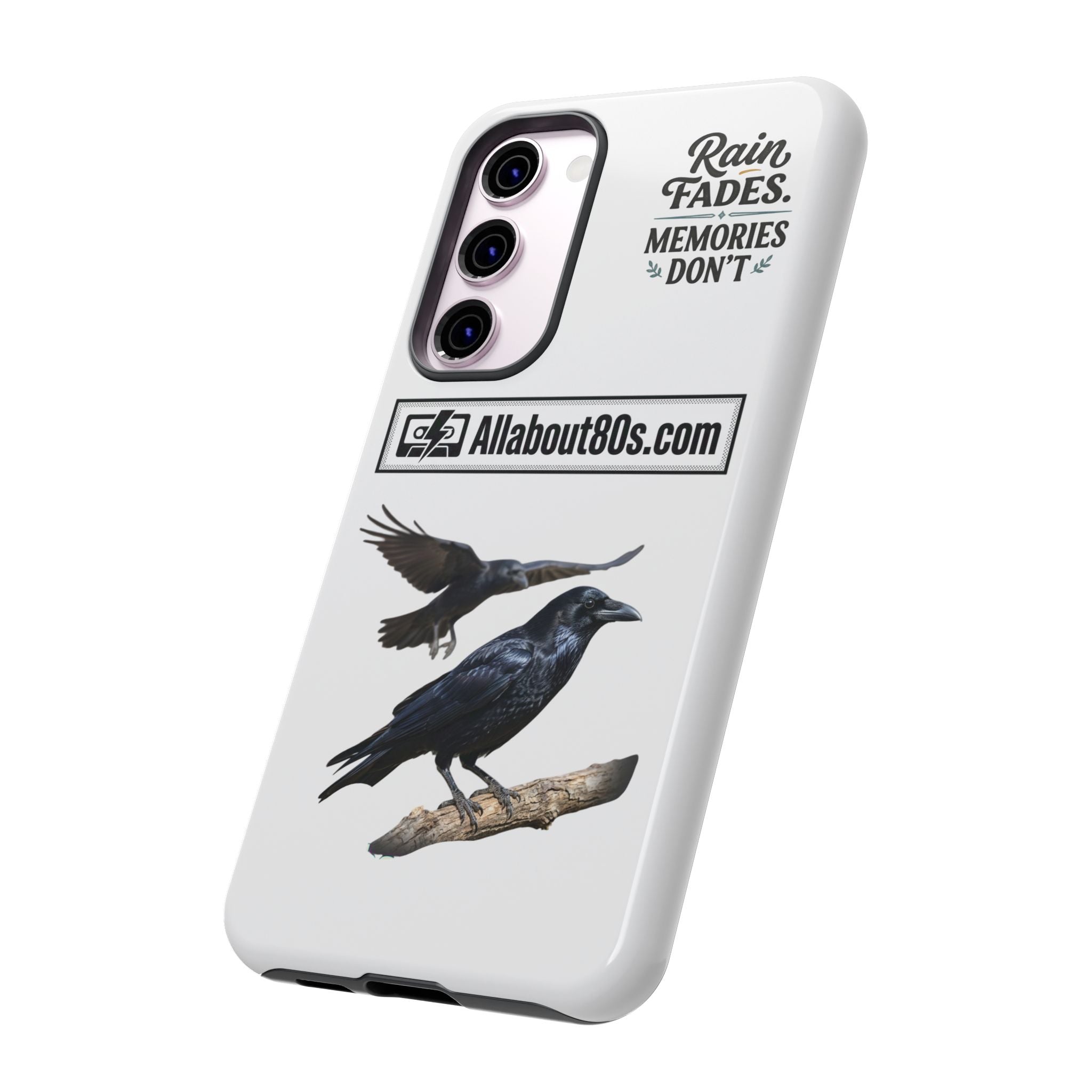 Raven Flight Phone Case — Protective iPhone Case with Black Crow Design
