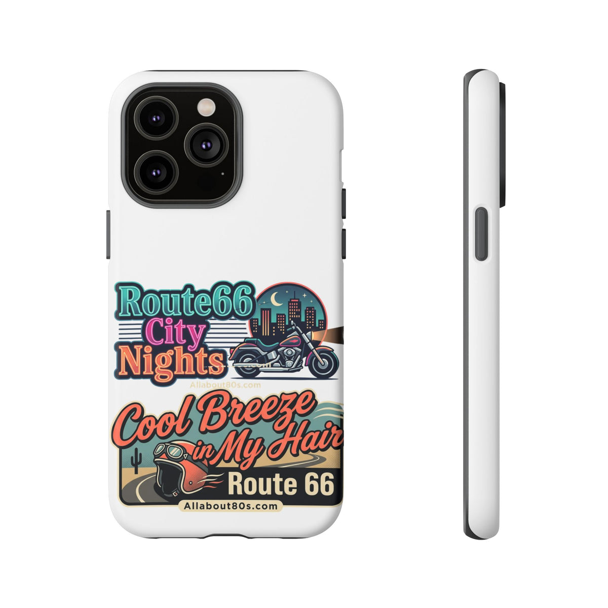Phone Case — Route 66 City Nights Motorcycle Design