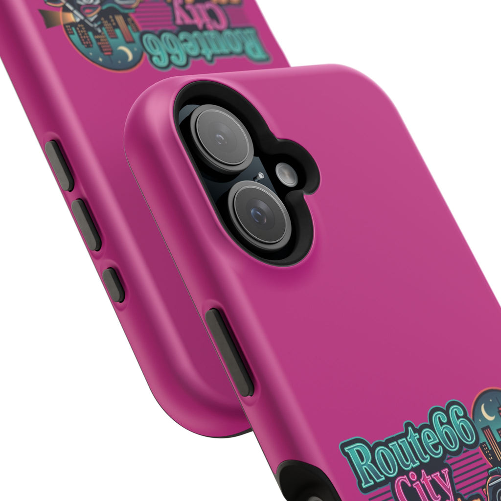 Phone Case — 'Route 66 City Nights' Magnetic Impact-Resistant Case