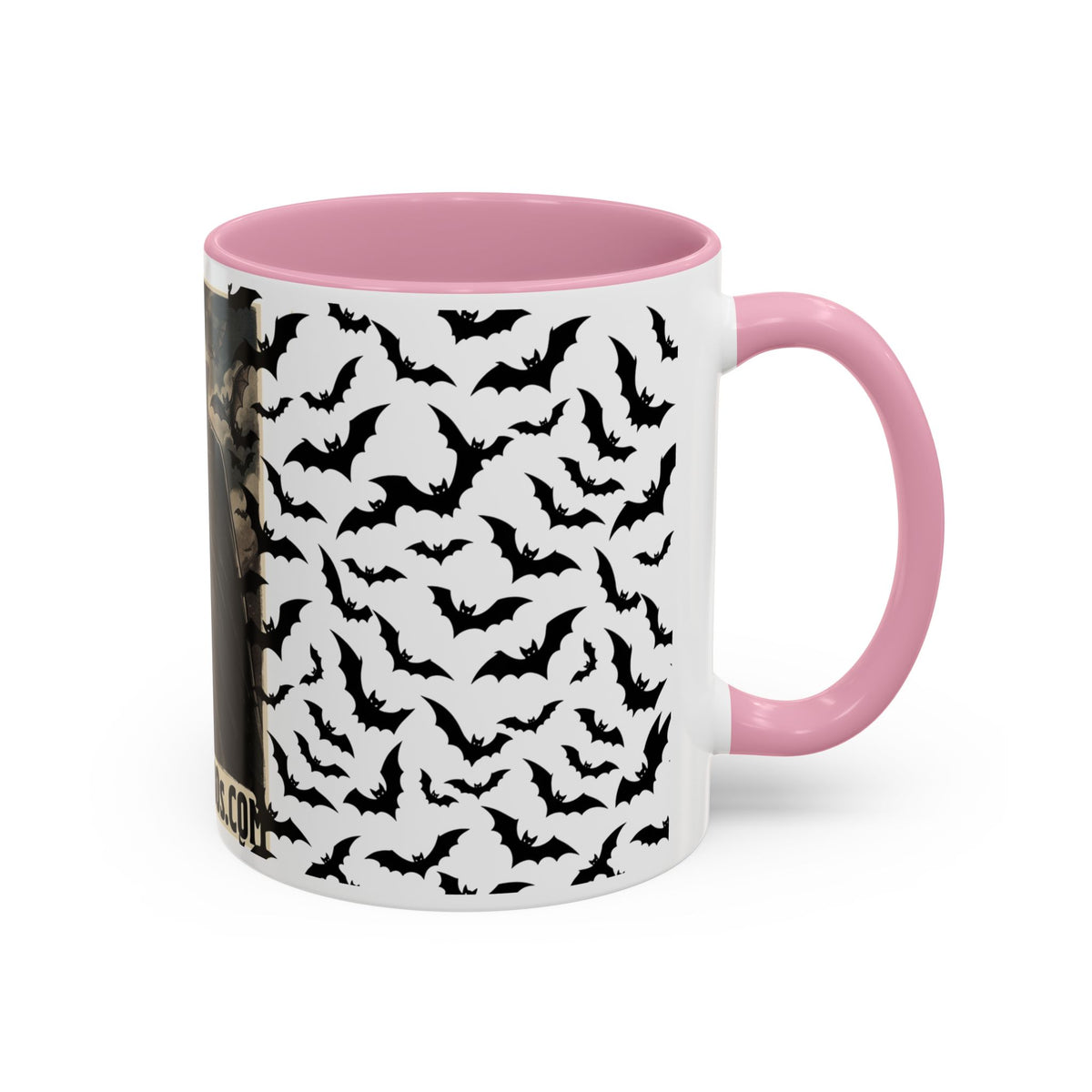Vampire Dracula Bat Pattern Coffee Mug – Gothic Halloween 11oz/15oz