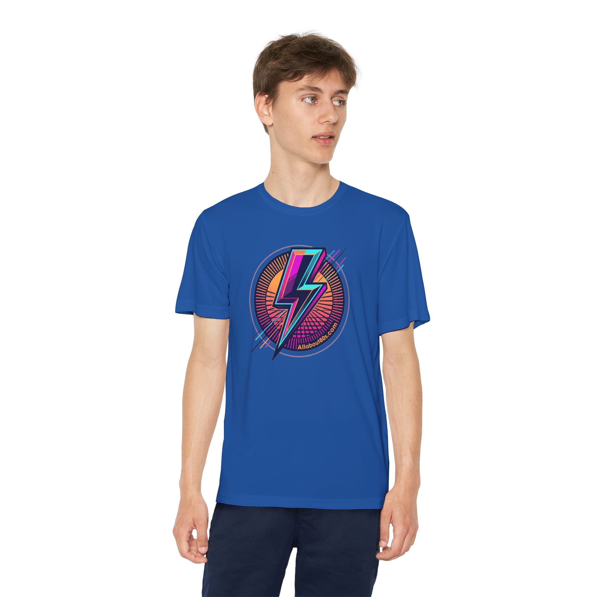 Youth Lightning Bolt Tee – Retro 80s AllAbout80s.com Graphic Shirt