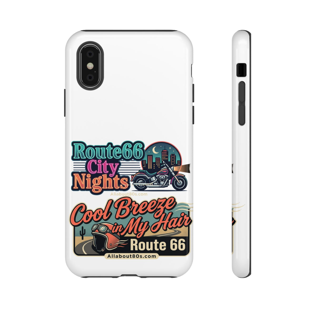 Phone Case — Route 66 City Nights Motorcycle Design
