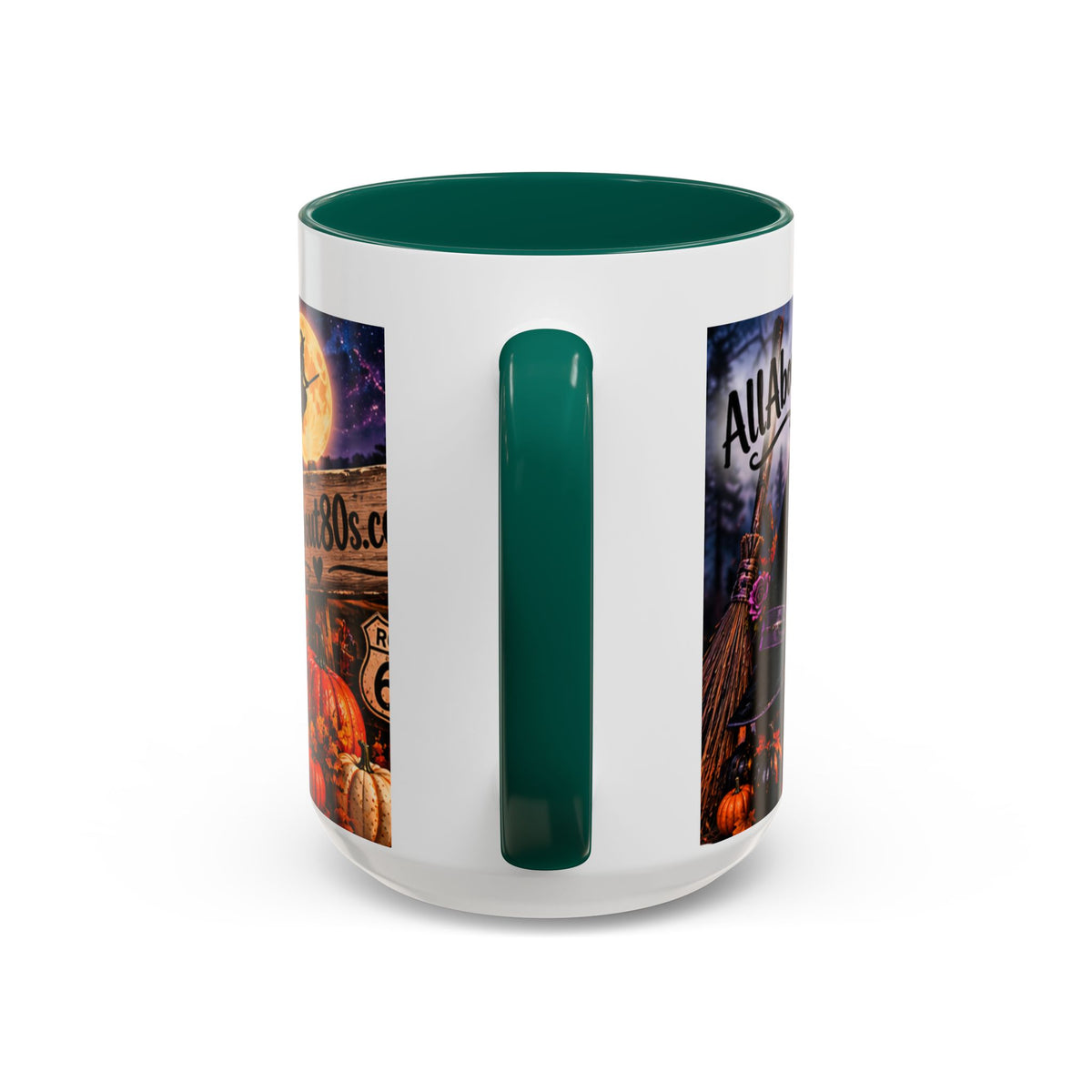 Halloween Witch Scene Coffee Mug — AllAbout80s.com Pumpkin & Moon 11oz/15oz