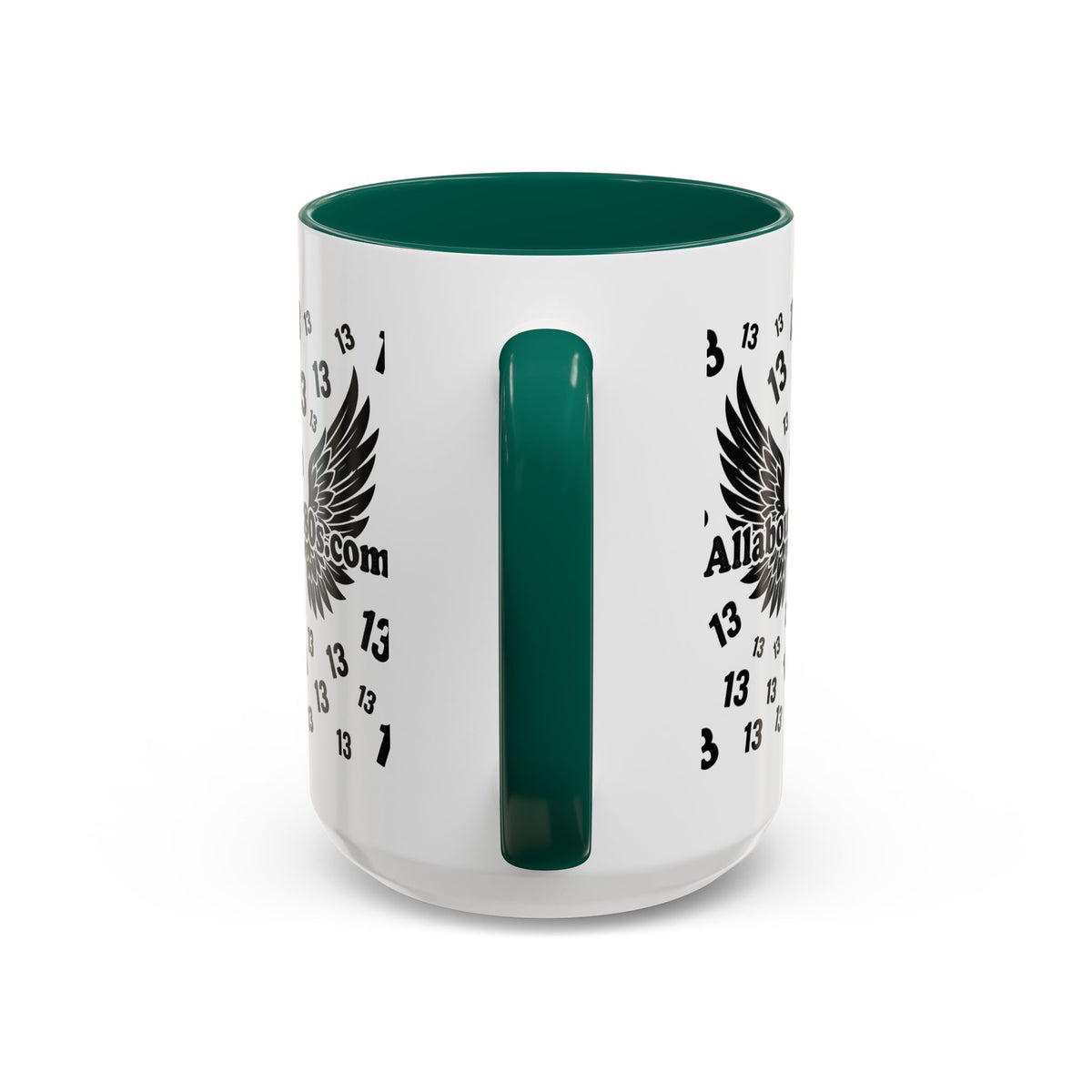 Number 13 Accent Mug — Bold Sports-Style Ceramic Coffee Cup (11oz/15oz)