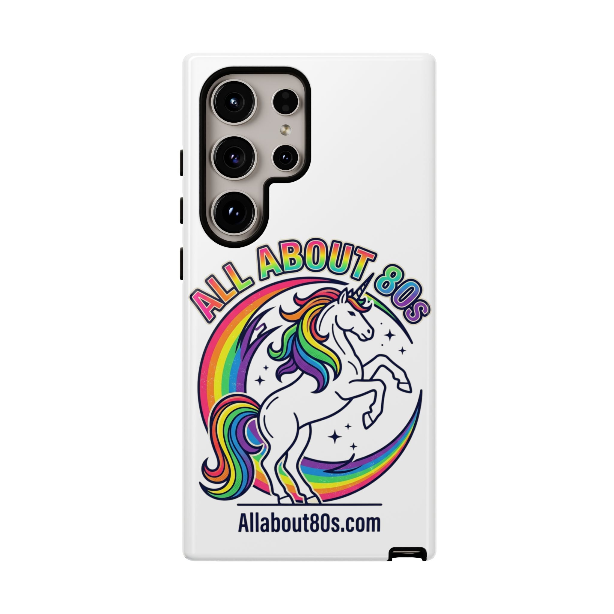 All About 80s Rainbow Unicorn Phone Case