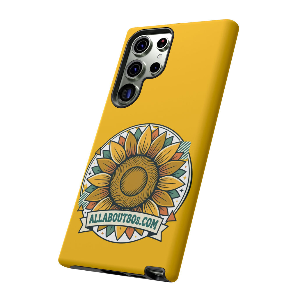Sunflower Logo Phone Case — AllAbout80s.com Yellow Protective Cover
