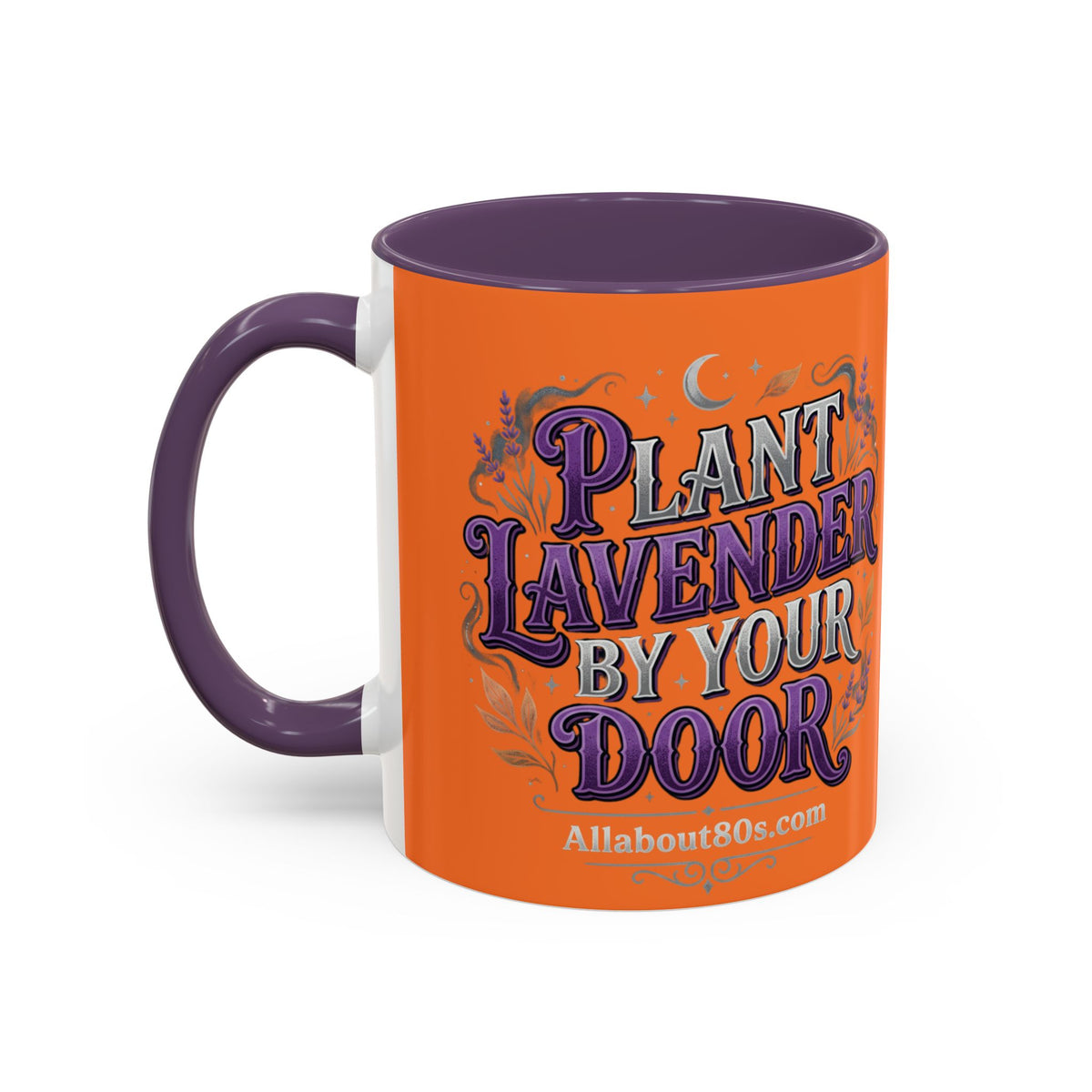 Plant Lavender By Your Door Orange Accent Coffee Mug – 11/15oz