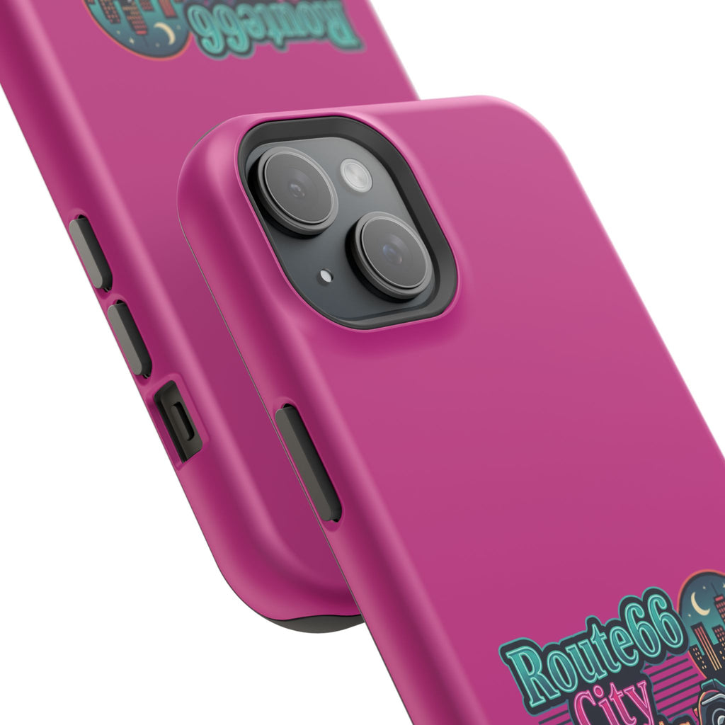 Phone Case — 'Route 66 City Nights' Magnetic Impact-Resistant Case