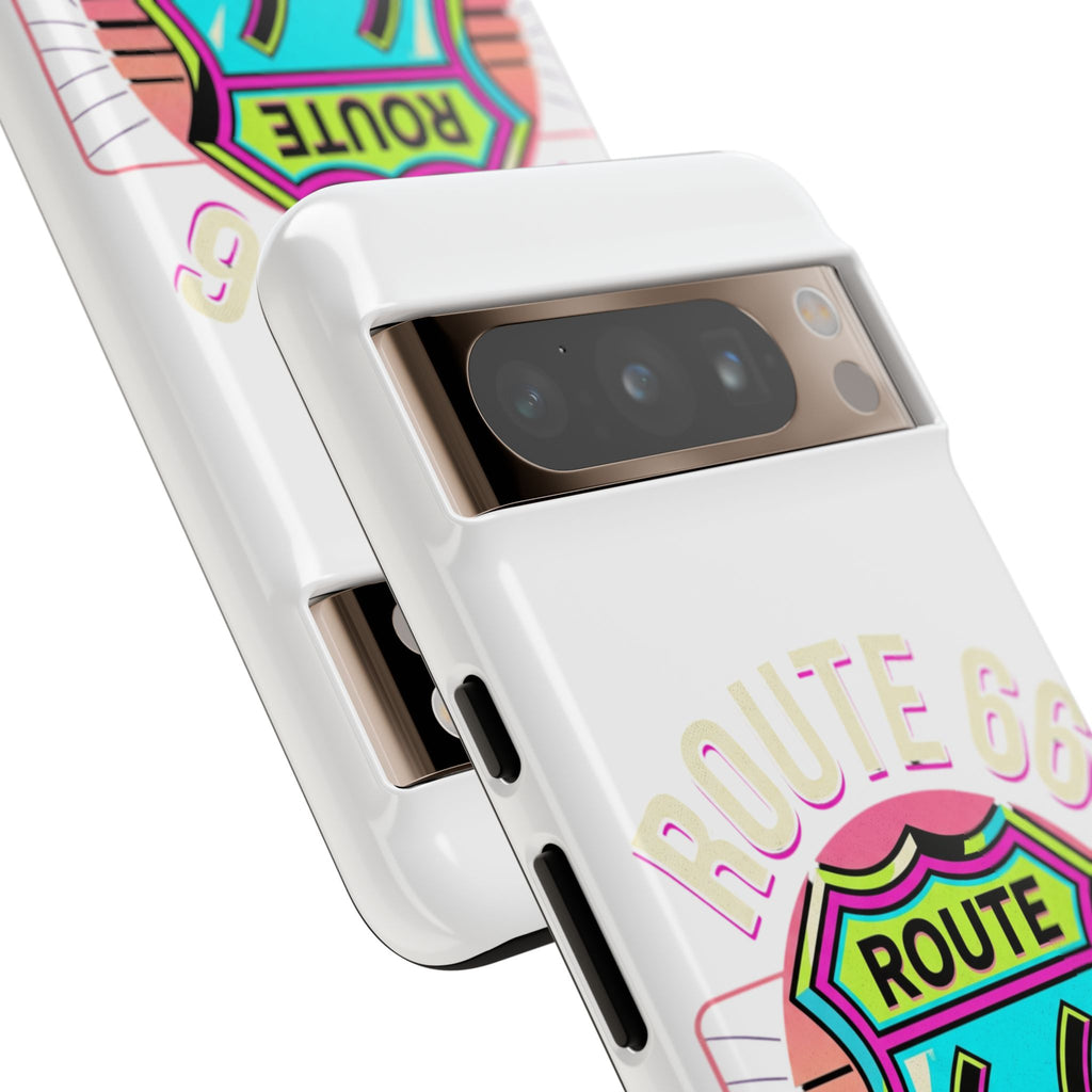 Route 66 Neon Phone Case — Retro Road Trip iPhone Cover