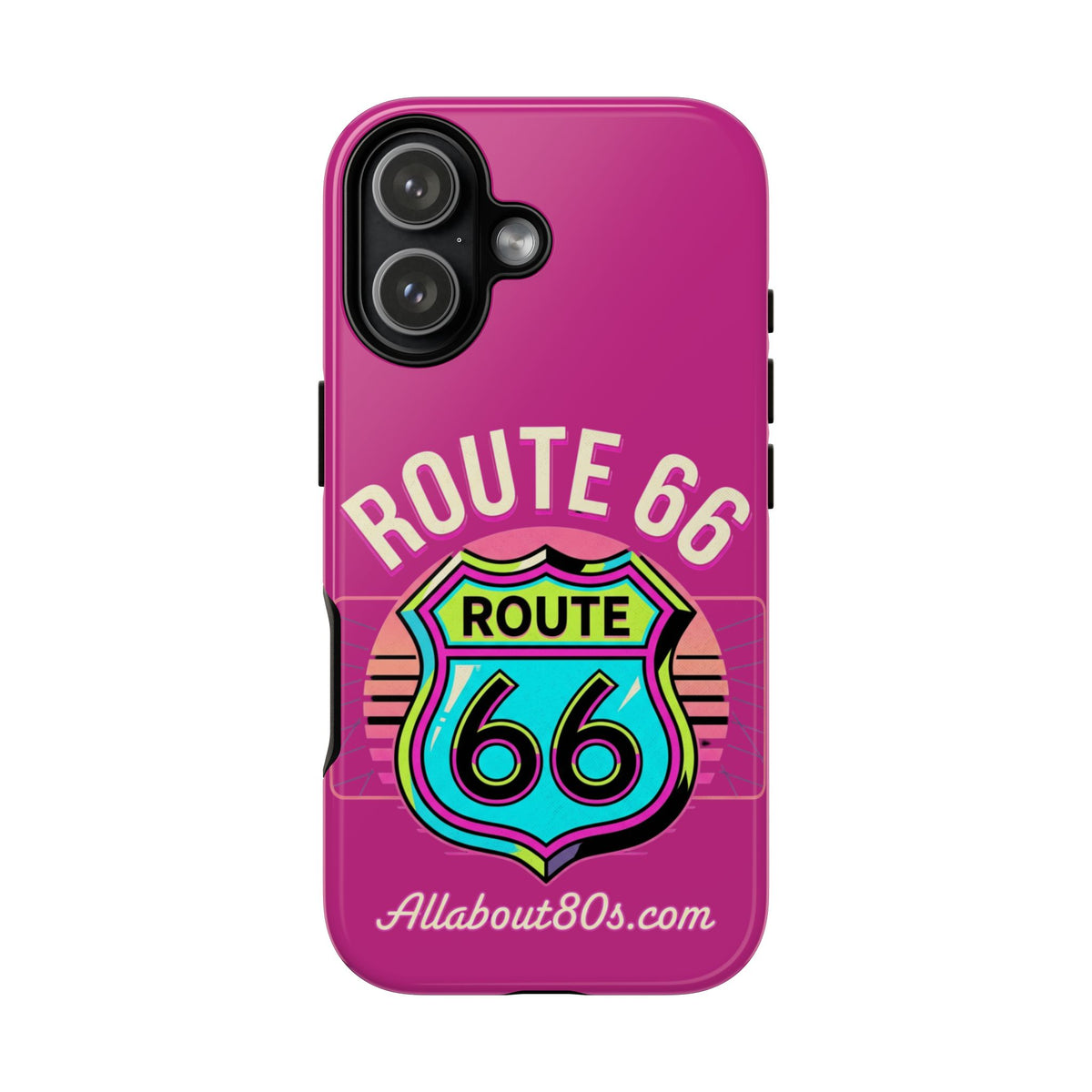 Route 66 Phone Case — Retro Neon Road Trip iPhone Cover