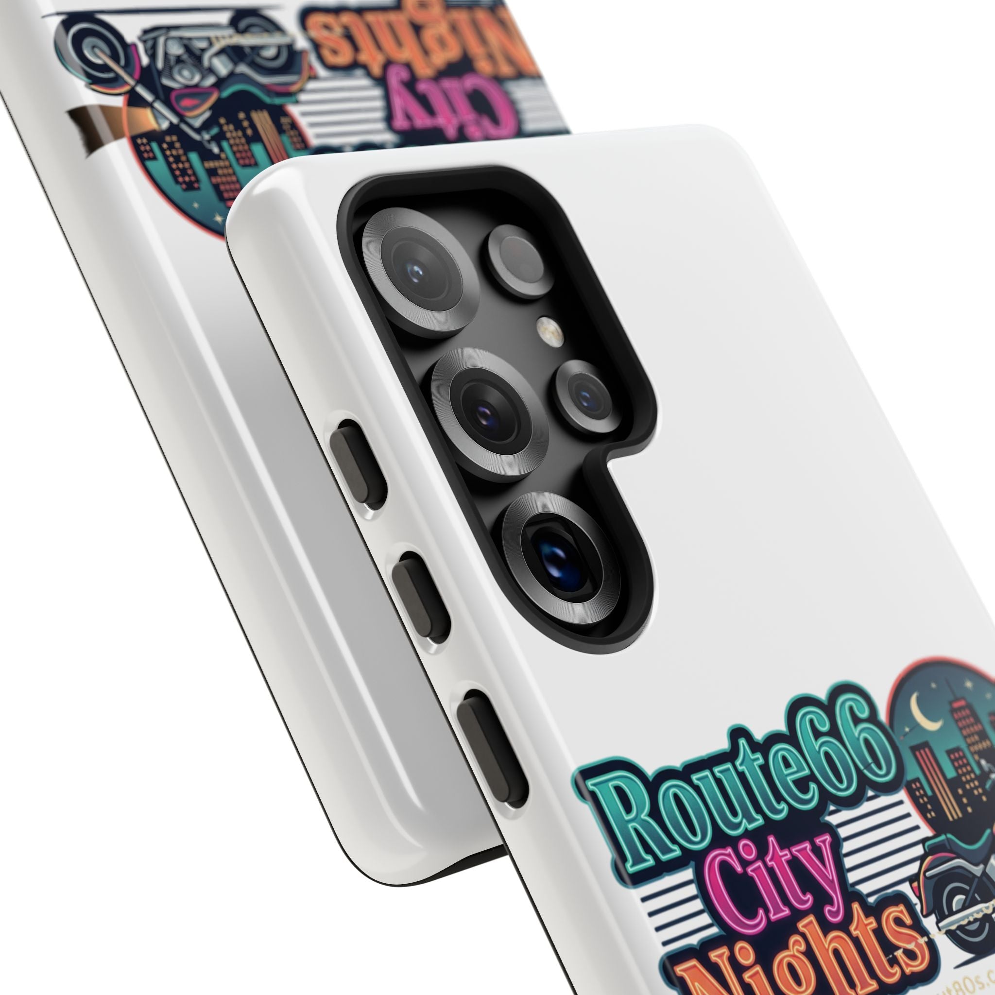 Phone Case — Route 66 City Nights Motorcycle Design