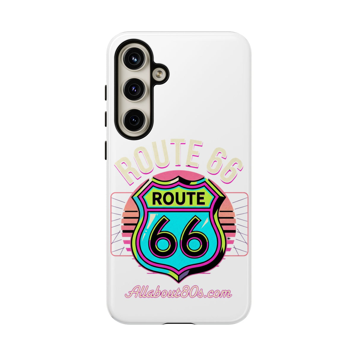 Route 66 Neon Phone Case — Retro Road Trip iPhone Cover