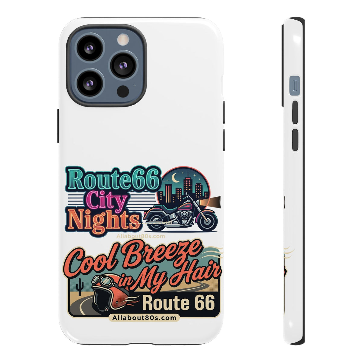 Phone Case — Route 66 City Nights Motorcycle Design