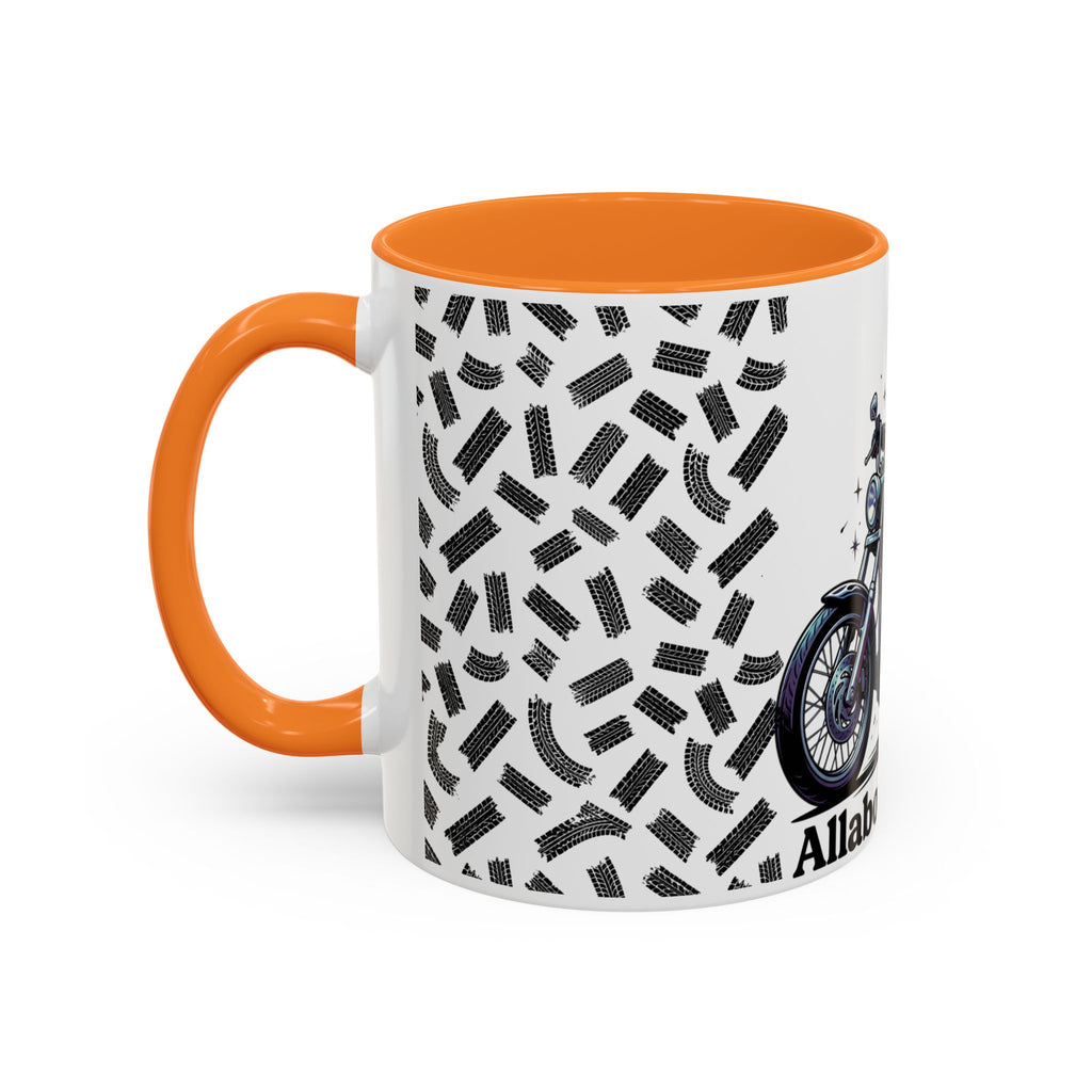 Witch Biker Coffee Mug (11oz/15oz) — Gothic Motorcycle Witch Illustration