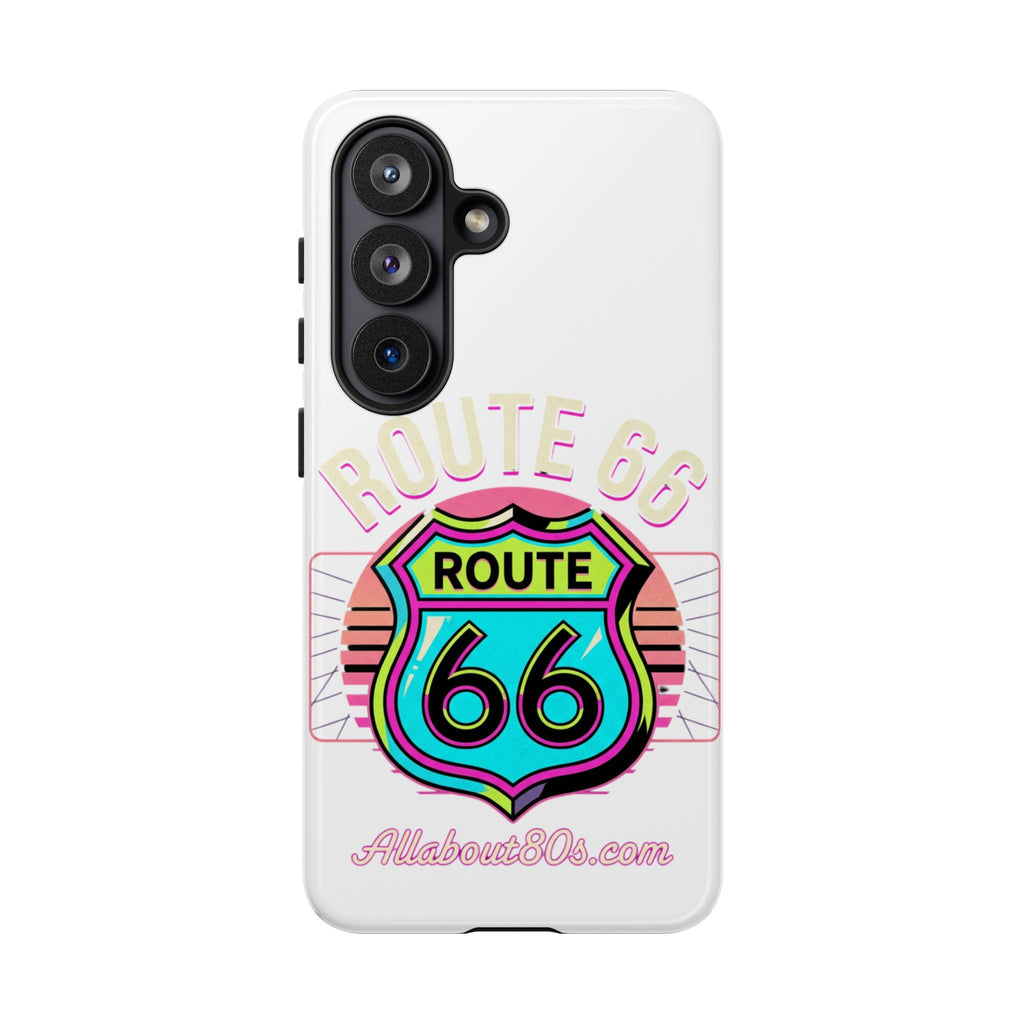 Route 66 Neon Phone Case — Retro Road Trip iPhone Cover