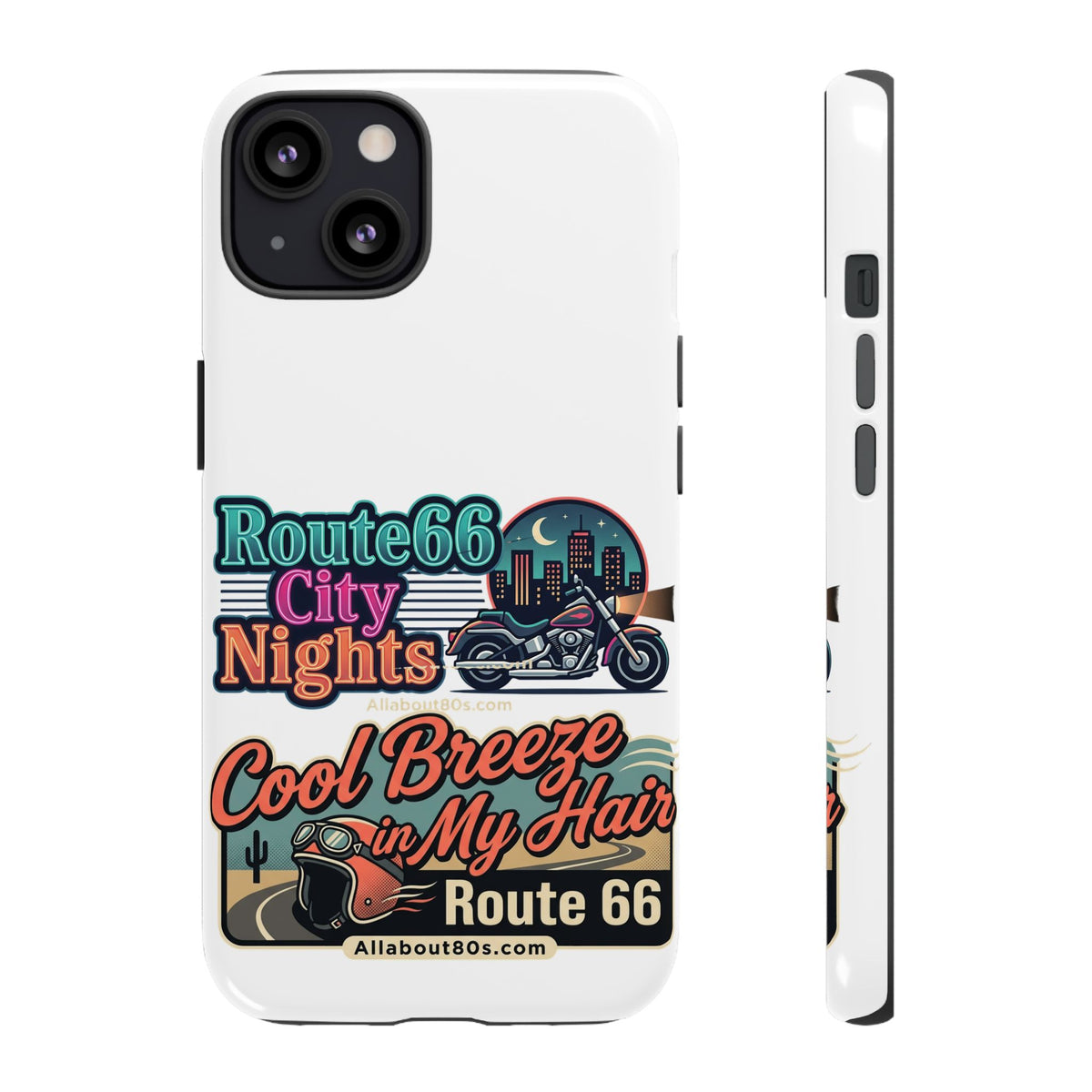 Phone Case — Route 66 City Nights Motorcycle Design