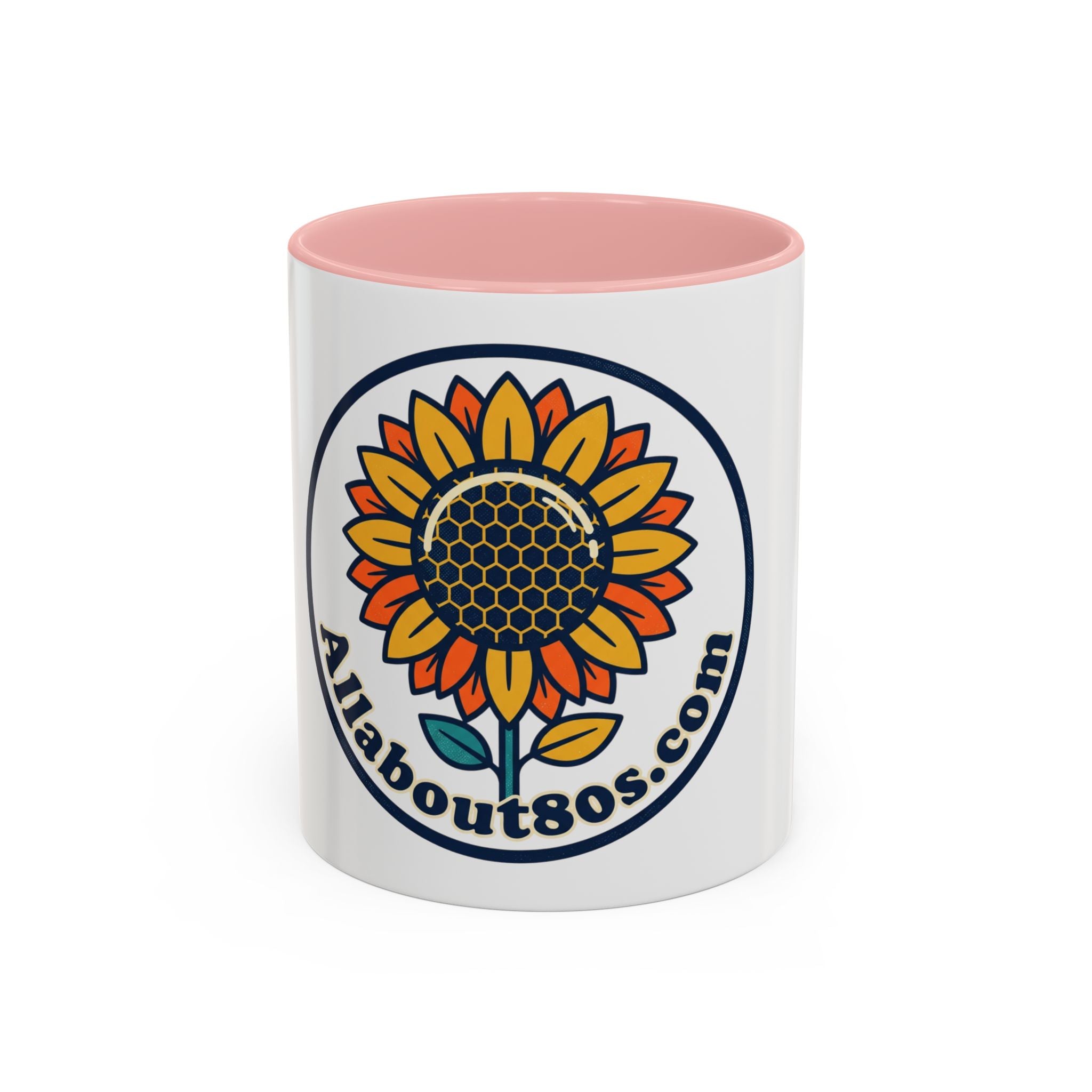 AllAbout80s Sunflower Accent Coffee Mug (11/15oz)