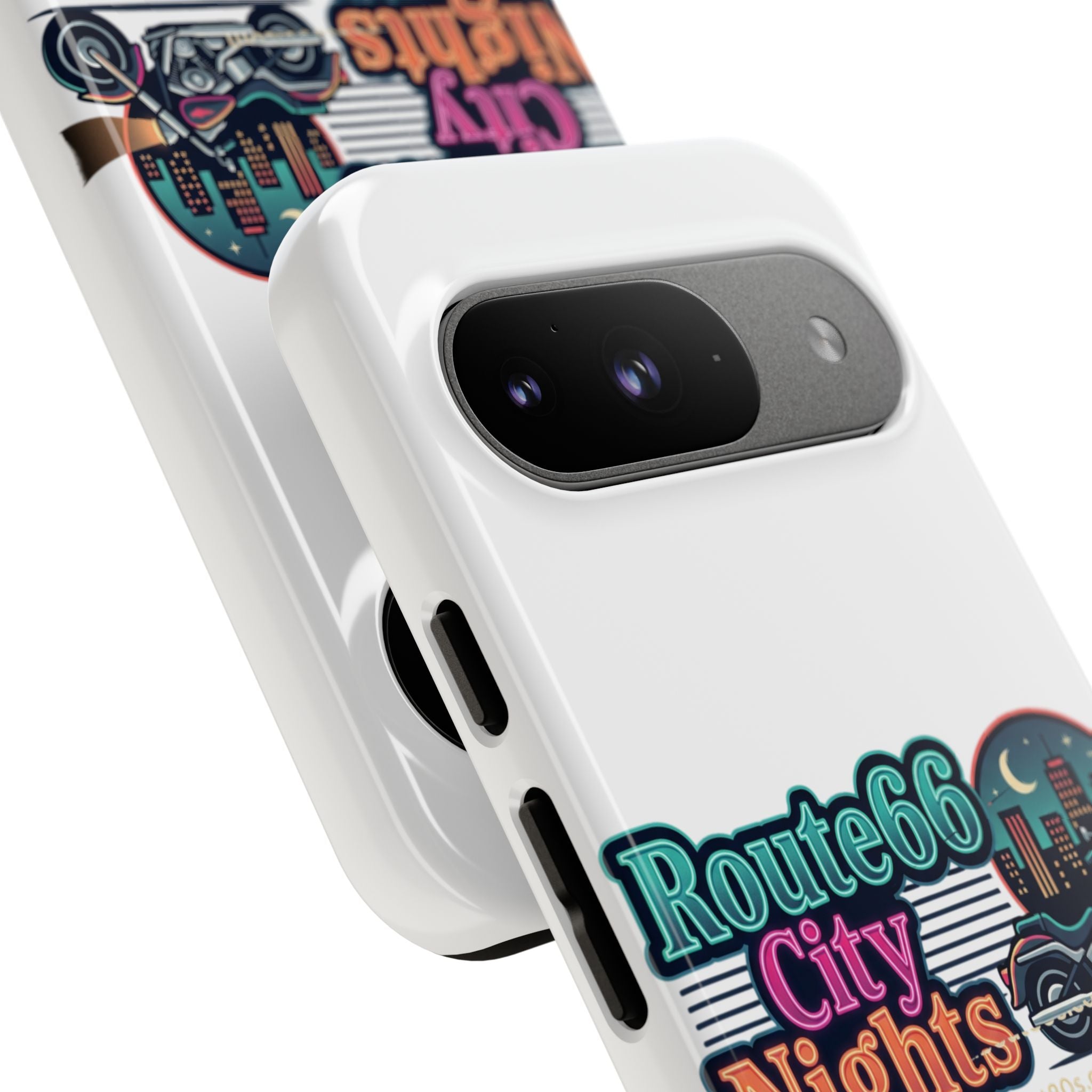 Phone Case — Route 66 City Nights Motorcycle Design