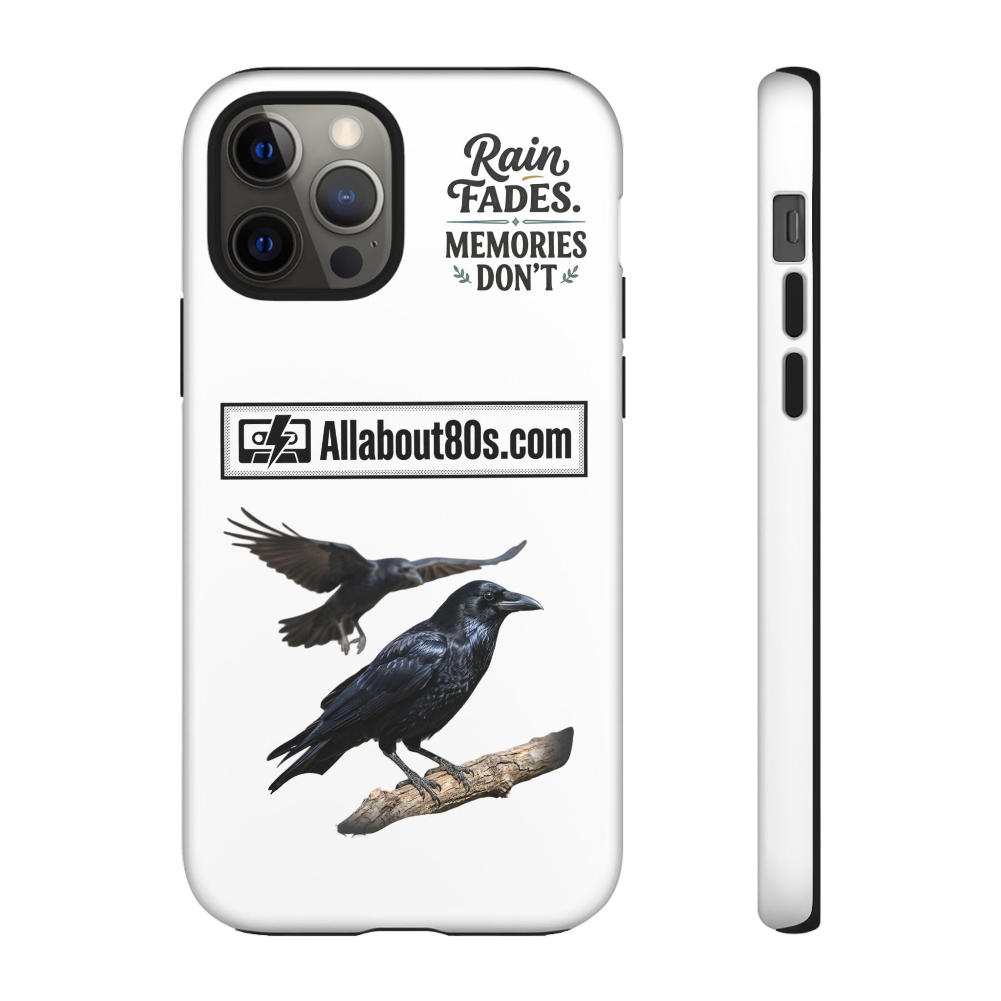Raven Flight Phone Case — Protective iPhone Case with Black Crow Design