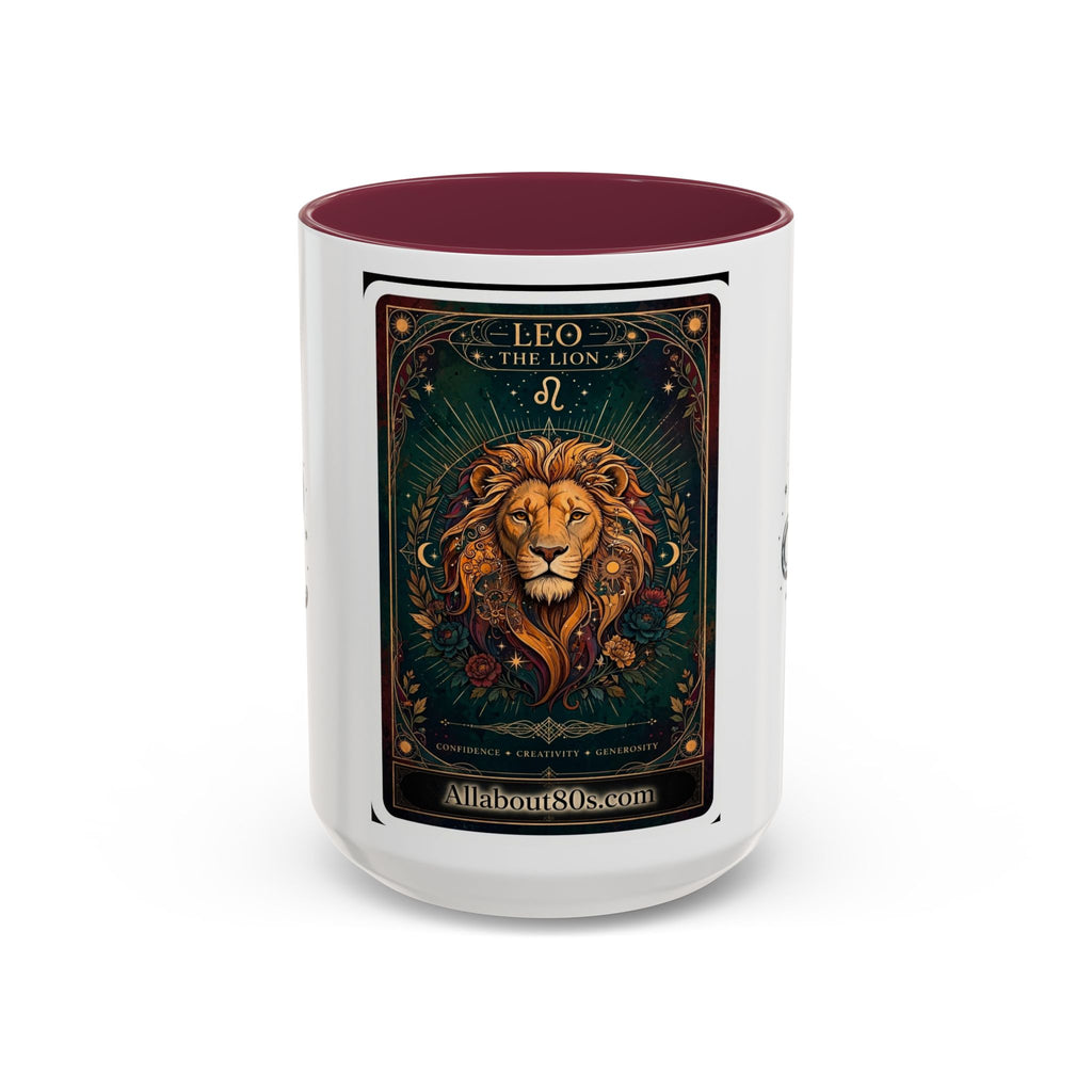 Leo Zodiac Coffee Mug — 'Leo the Lion' Astrological 11oz/15oz Ceramic Mug