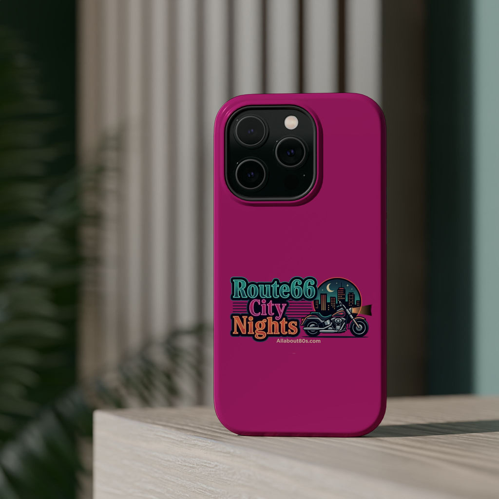 Phone Case — 'Route 66 City Nights' Magnetic Impact-Resistant Case