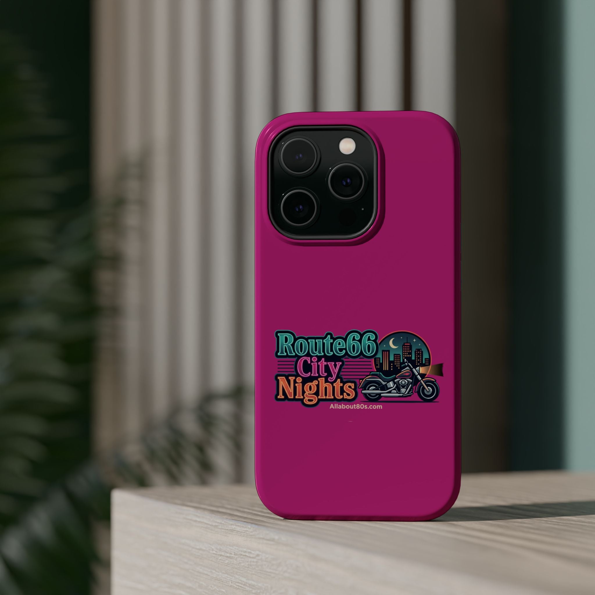 Phone Case — 'Route 66 City Nights' Magnetic Impact-Resistant Case