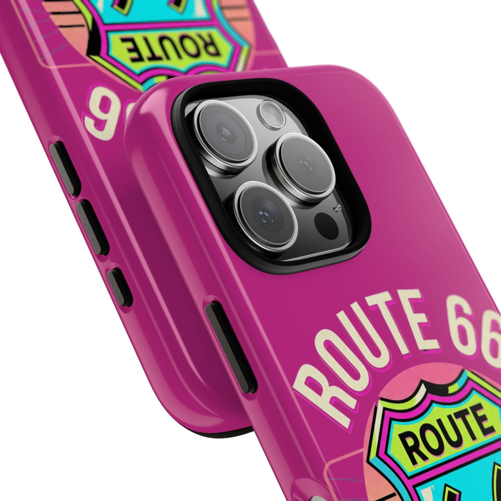 Route 66 Phone Case — Retro Neon Road Trip iPhone Cover