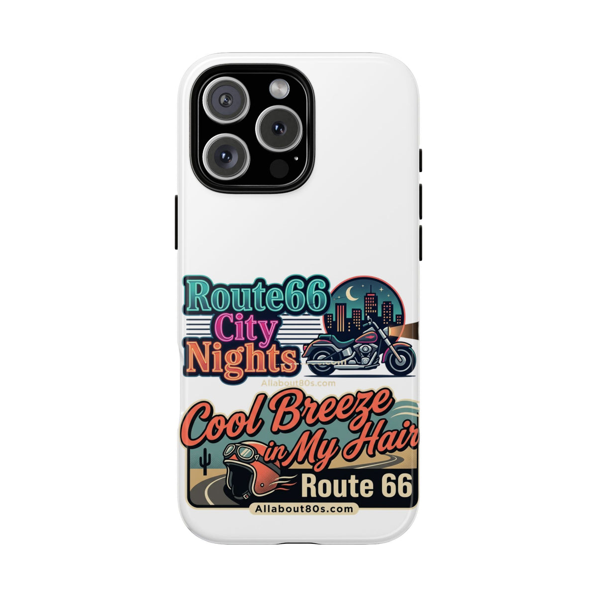 Phone Case — Route 66 City Nights Motorcycle Design